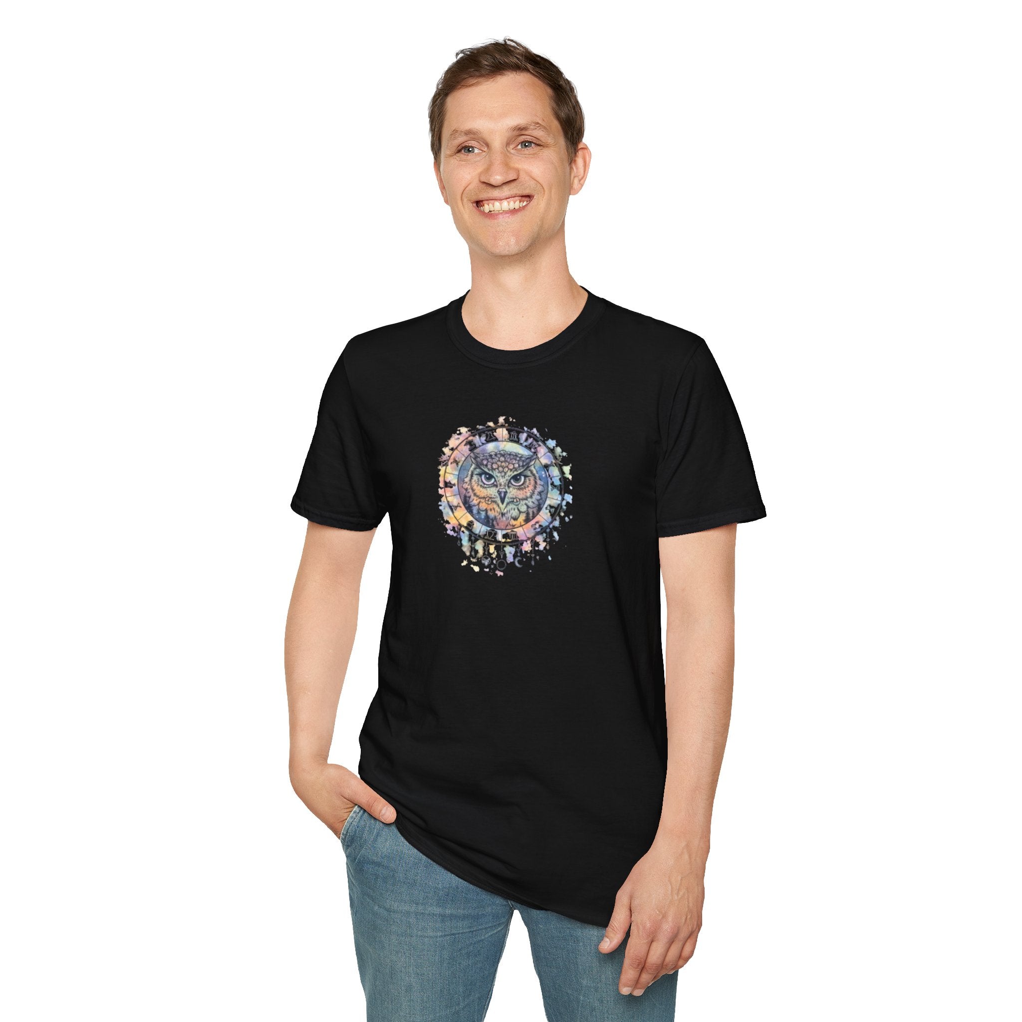 Watercolor Owl Mandala Spiritual T-Shirt Unisex