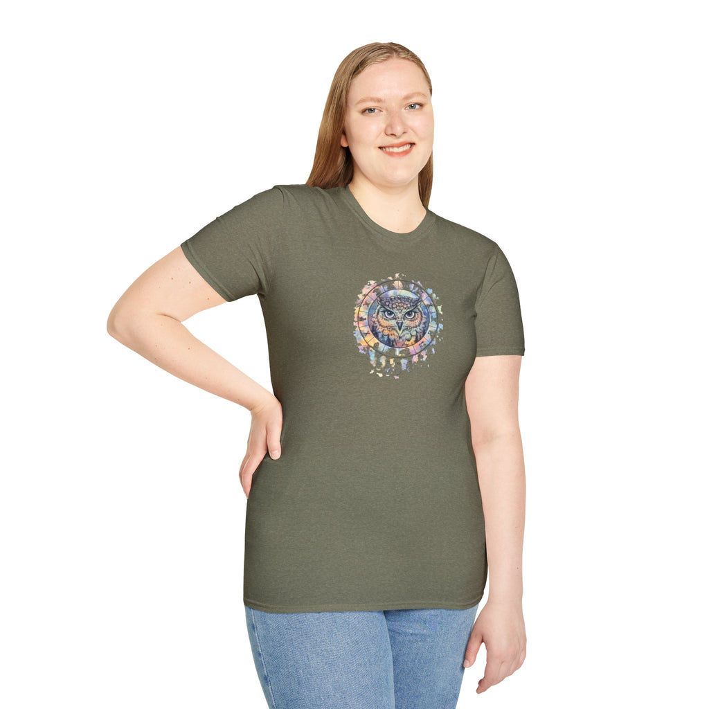 Watercolor Owl Mandala Spiritual T-Shirt Unisex