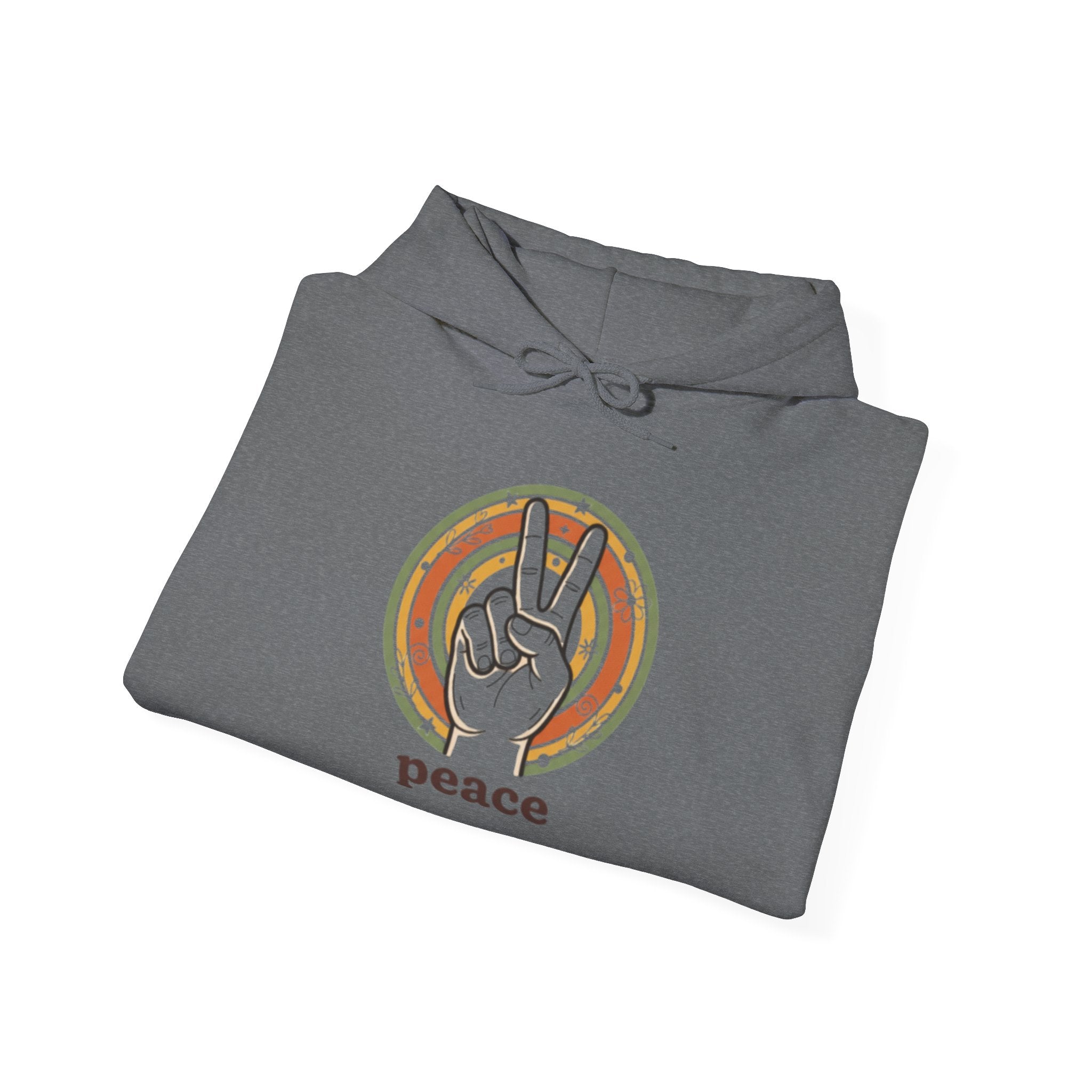 Peace Sign Hoodie — Retro Vibe Peace Hand Graphic Sweatshirt