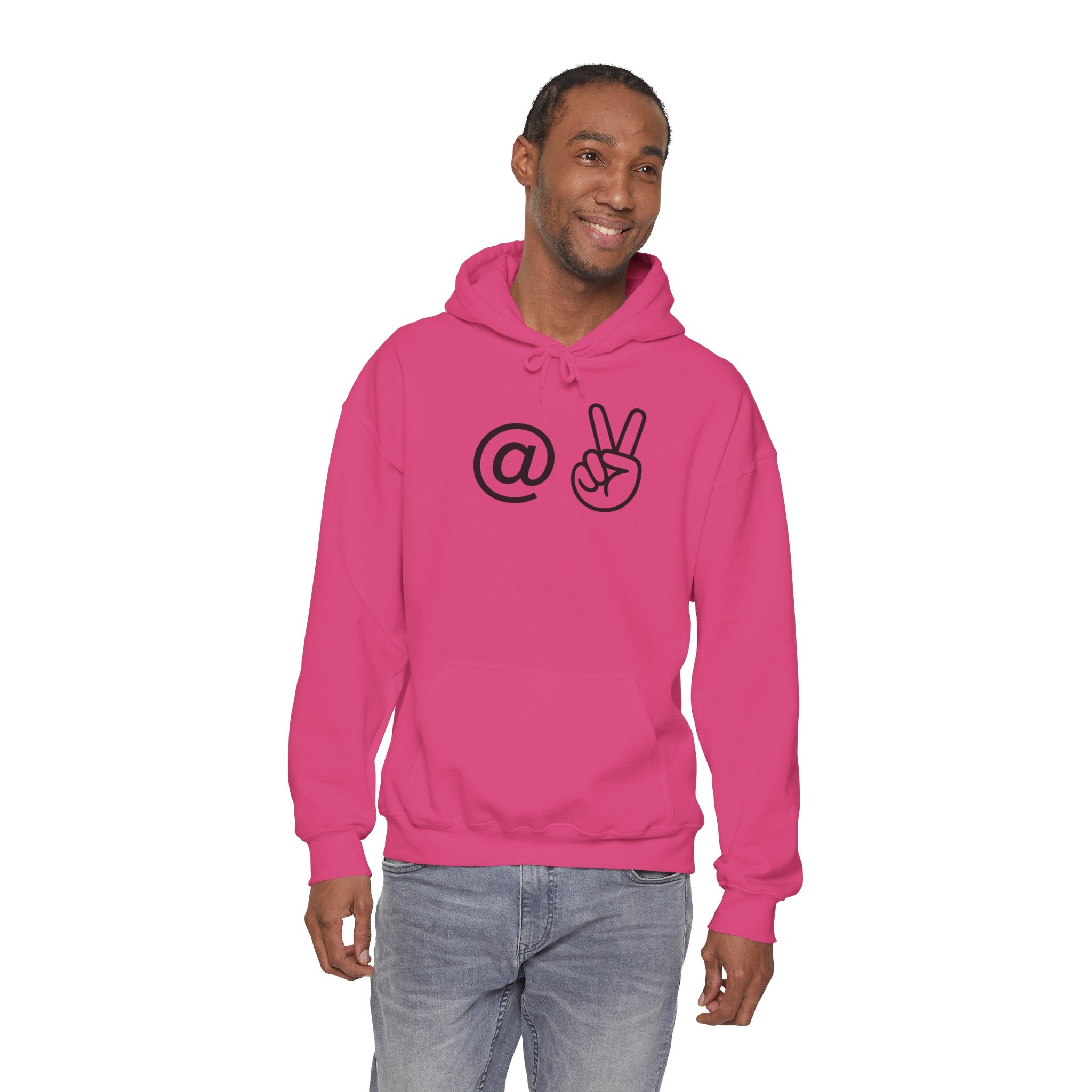 At Peace Minimal Hand Graphic Hoodie — Peaceful Vibes Unisex Hoodie