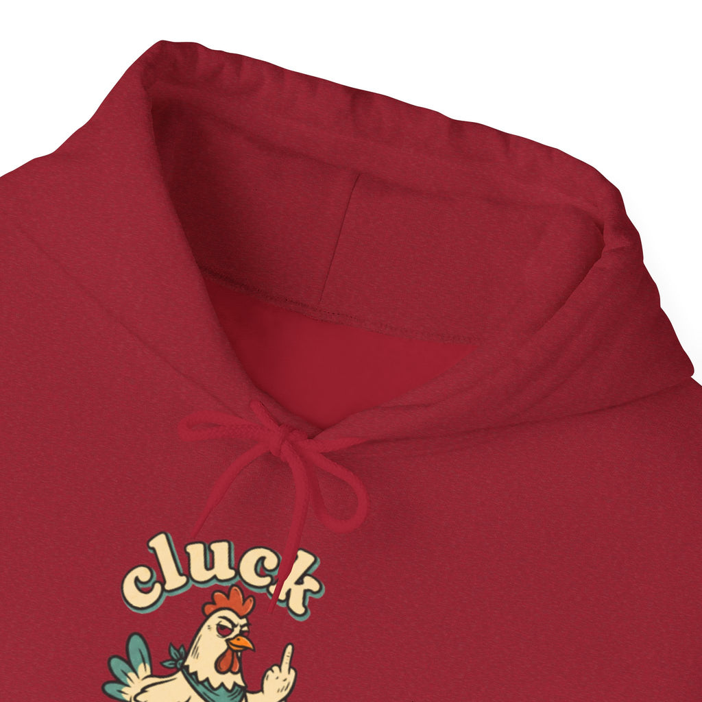 'Cluck Off' Chicken Hoodie – Funny Retro Farm Animal Pullover