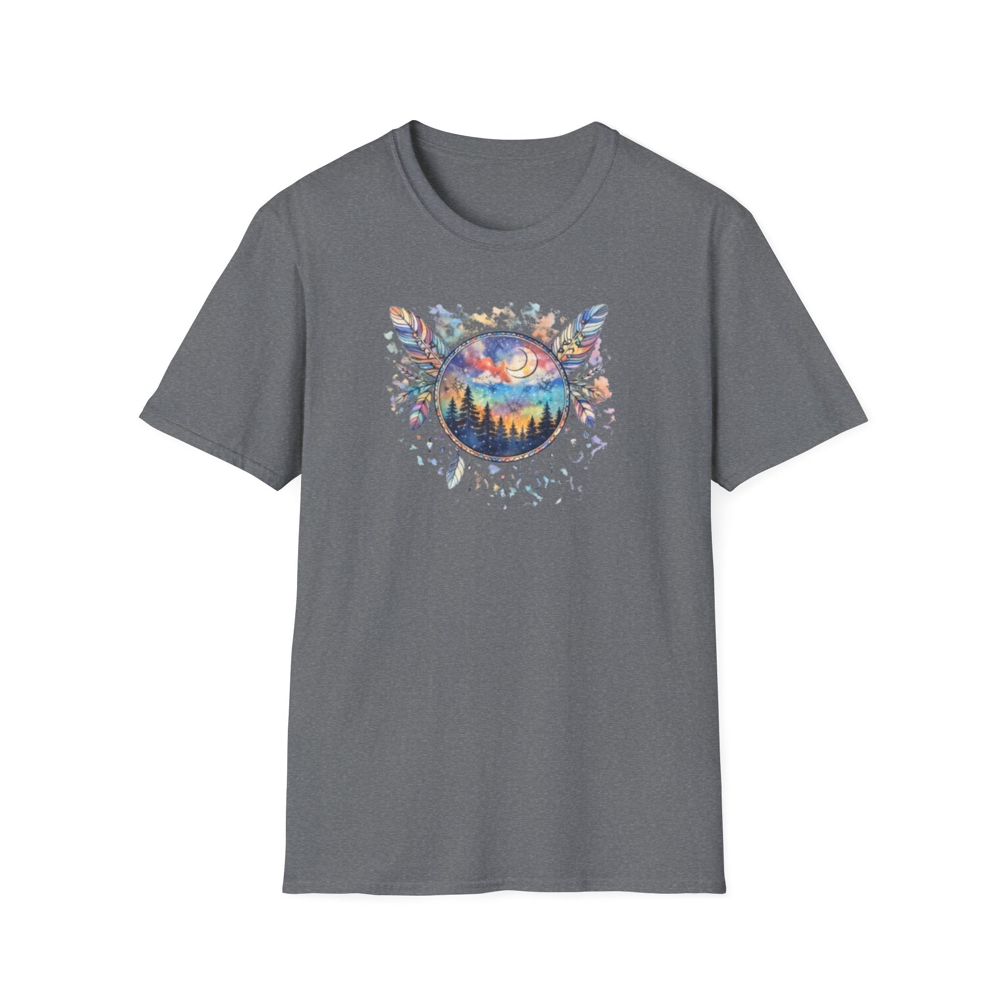 Watercolor Dreamcatcher Sunset T-Shirt — Boho Spiritual Tee