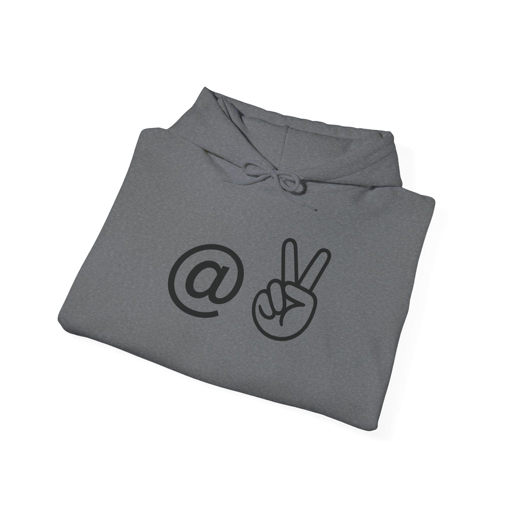At Peace Minimal Hand Graphic Hoodie — Peaceful Vibes Unisex Hoodie