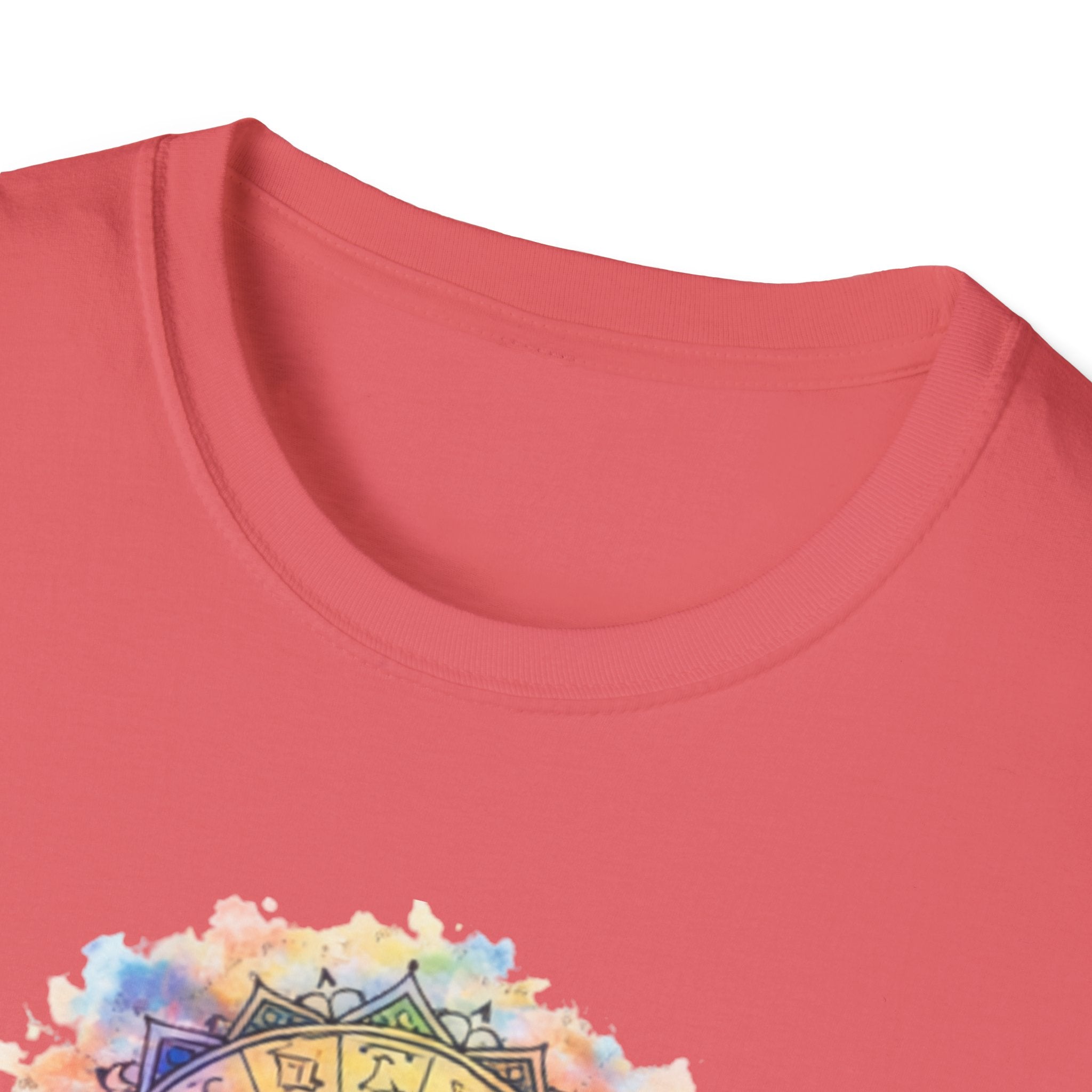 Sun & Moon Zodiac T-Shirt — Watercolor Astrological Mandala Tee