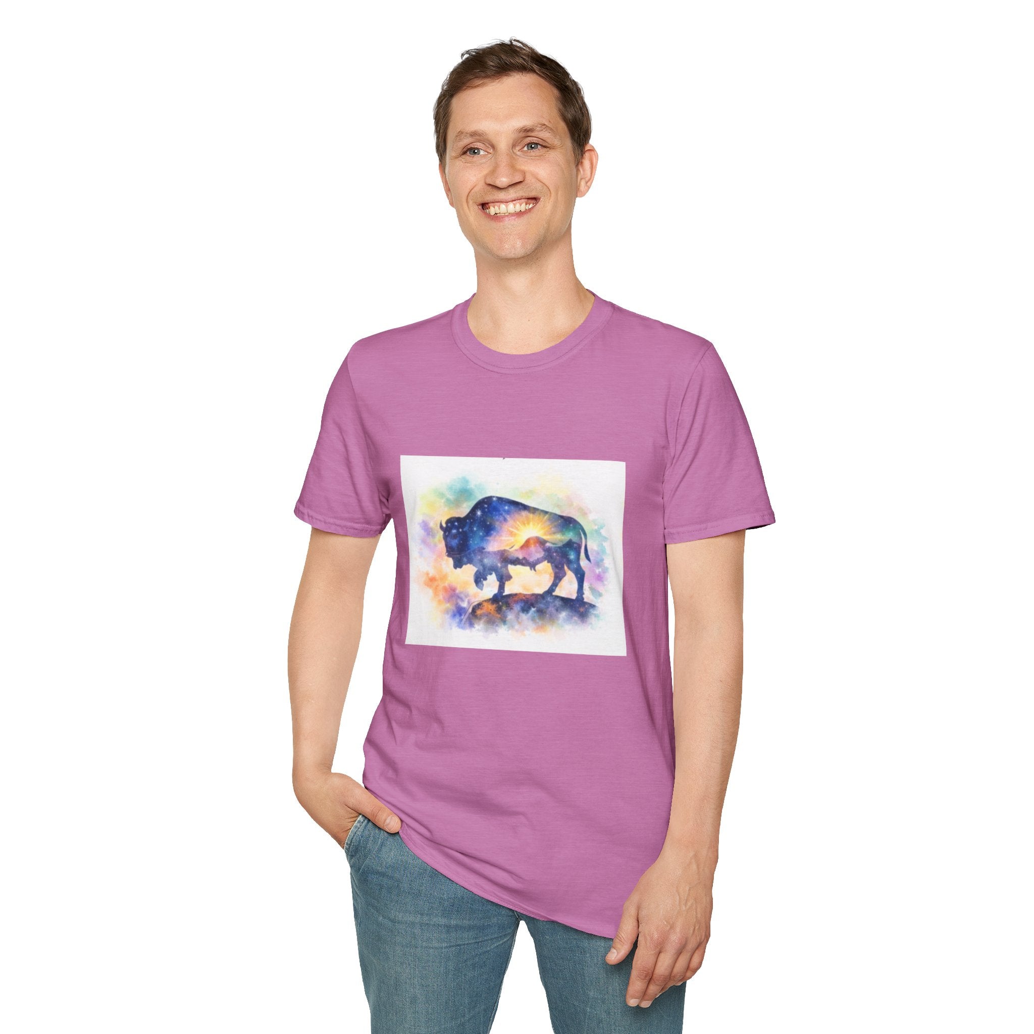 Colorful Watercolor Bison T-Shirt