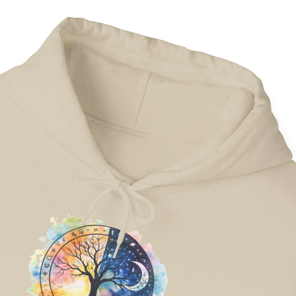 Yin Yang Tree Of Life Hoodie — Colorful Sun & Moon Spiritual Pullover