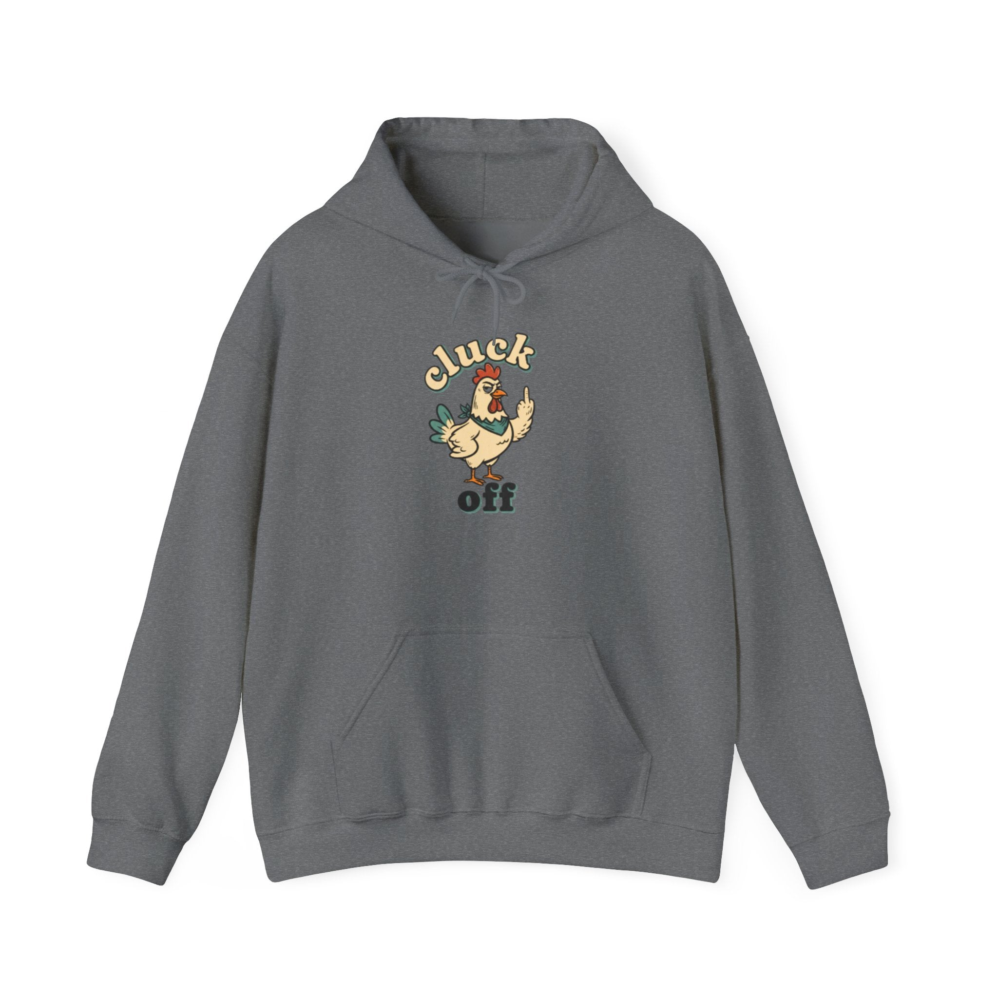 'Cluck Off' Chicken Hoodie – Funny Retro Farm Animal Pullover