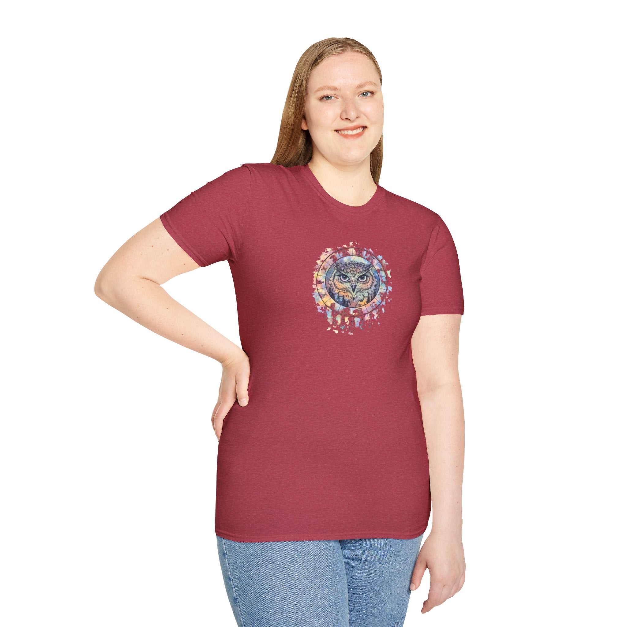 Watercolor Owl Mandala Spiritual T-Shirt Unisex