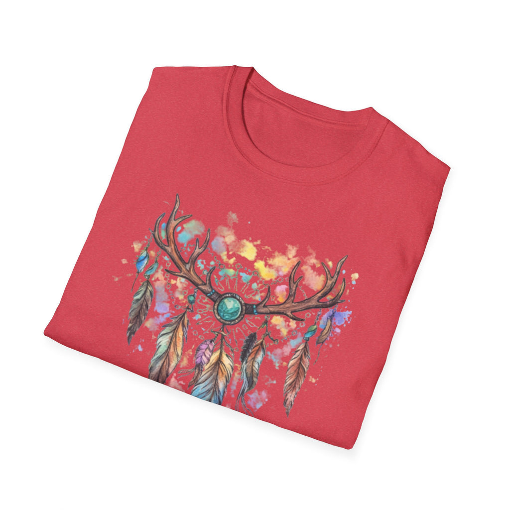 Boho Antler Dreamcatcher Watercolor T-Shirt