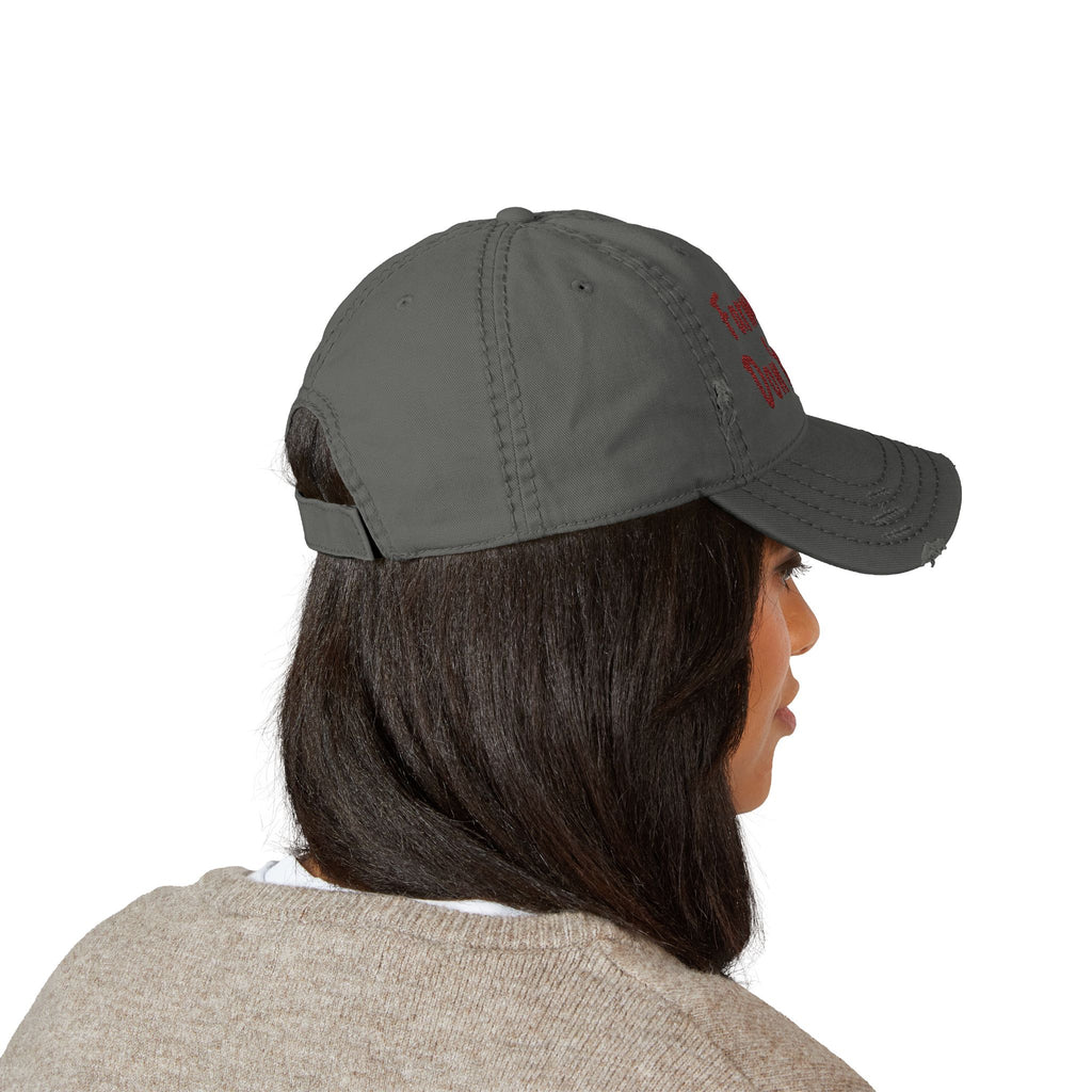 Distressed Dad Hat — "Farm Hair Don’t Care" Embroidered Cap