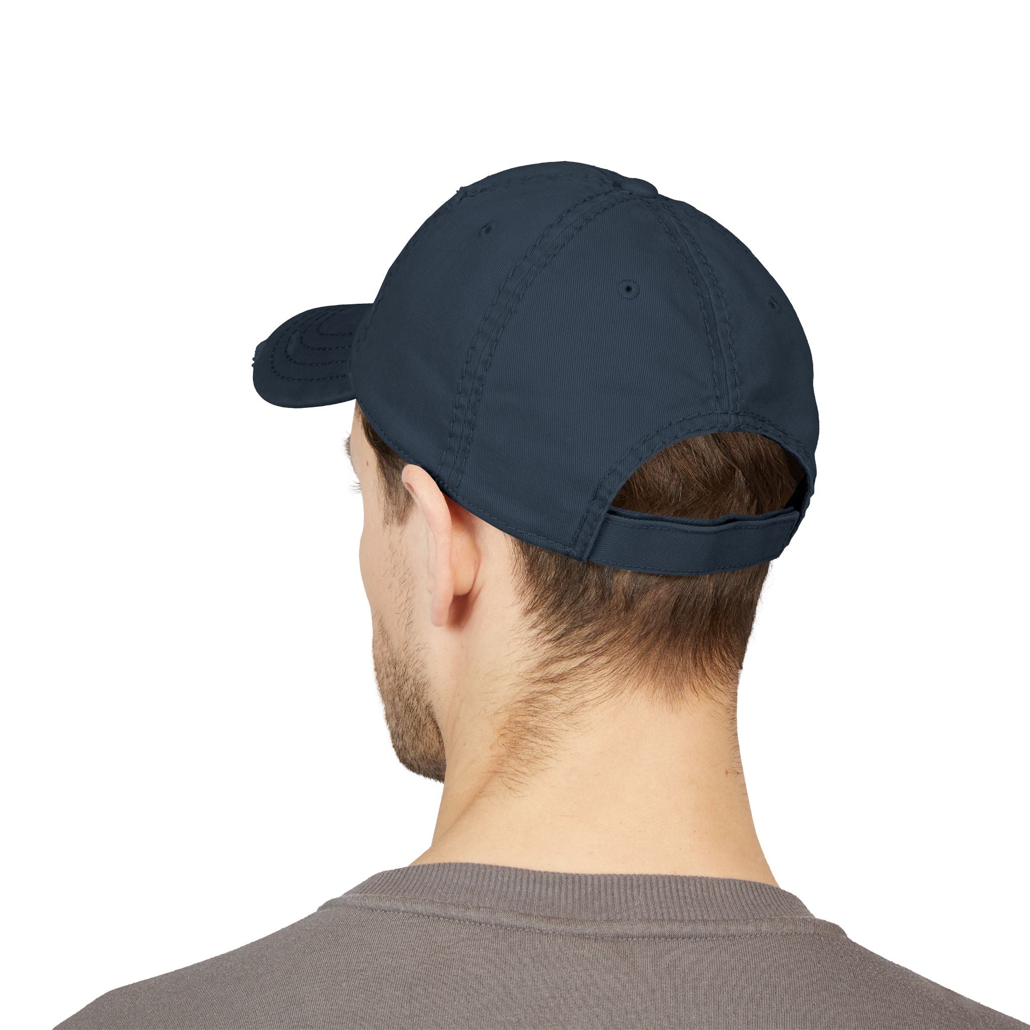 Distressed Dad Hat — "Farm Hair Don’t Care" Embroidered Cap
