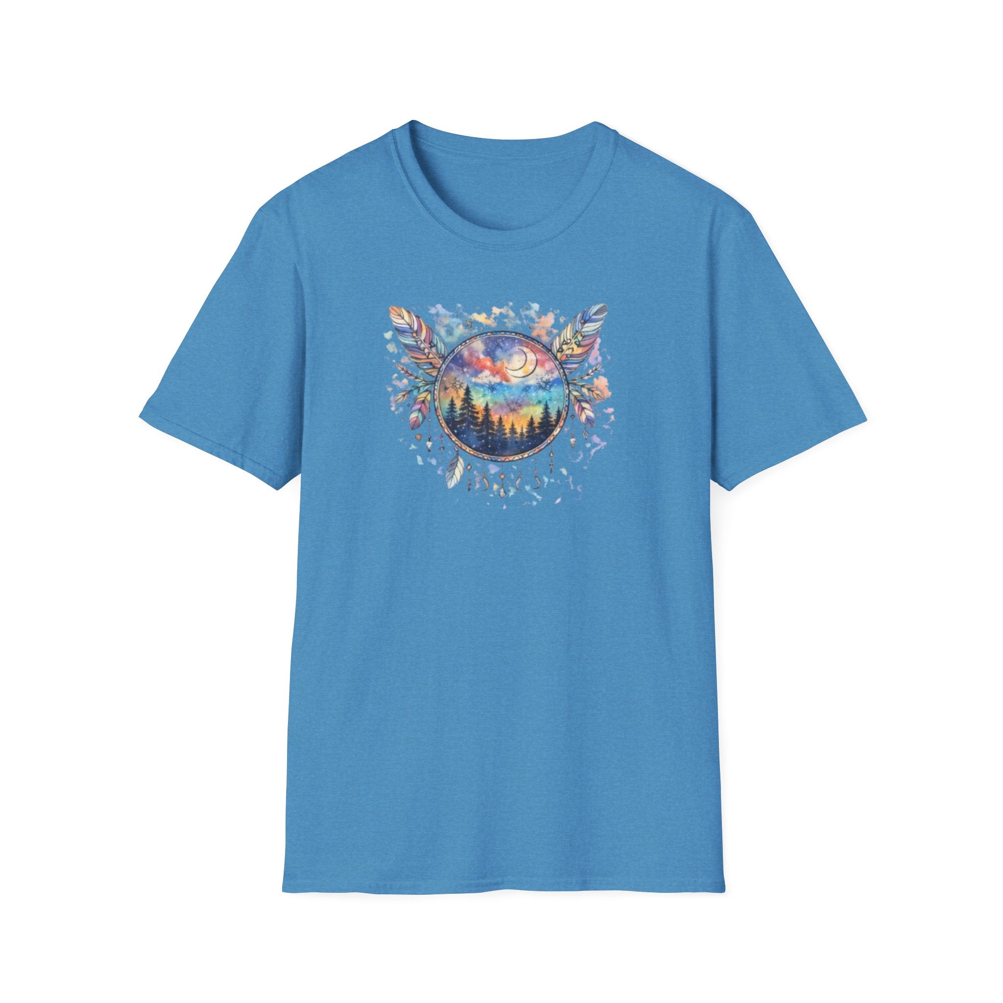 Watercolor Dreamcatcher Sunset T-Shirt — Boho Spiritual Tee