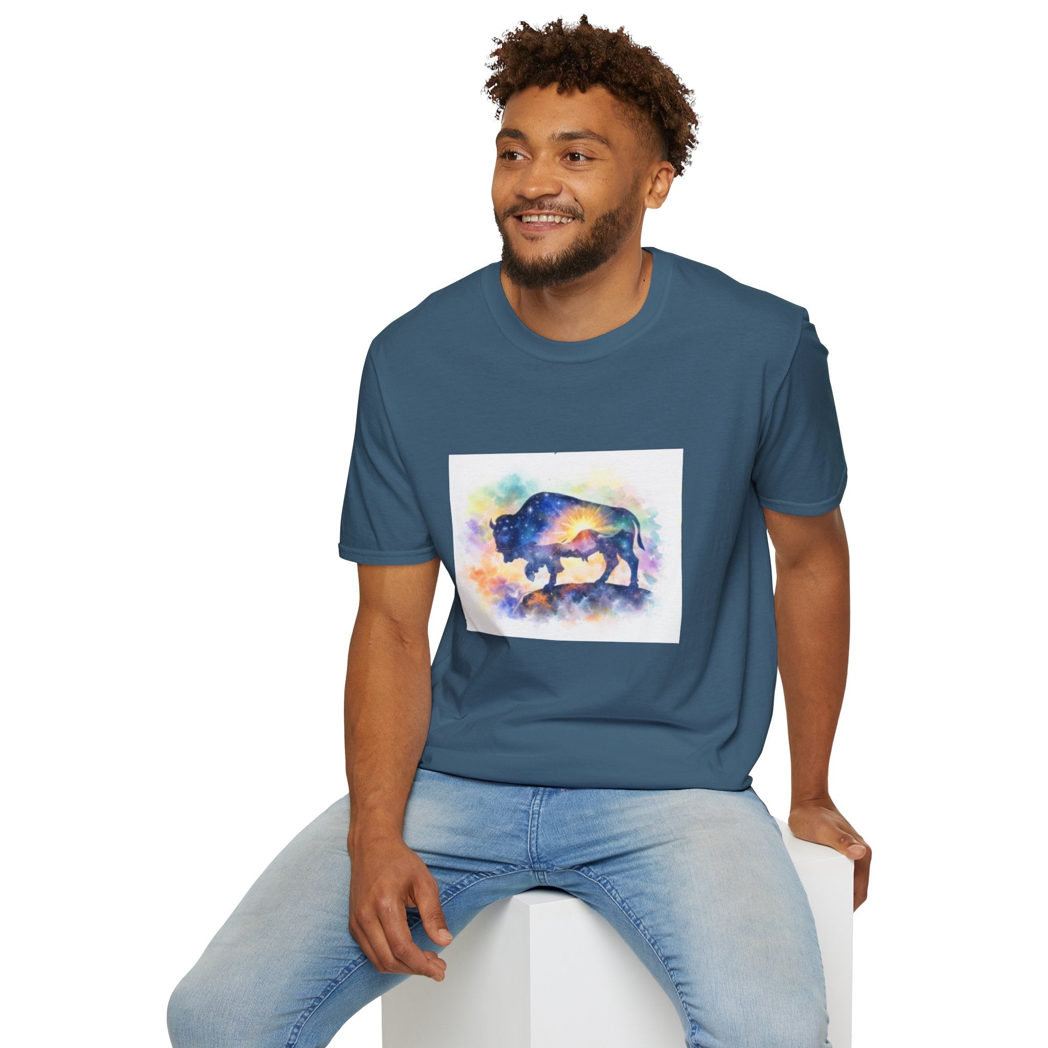 Colorful Watercolor Bison T-Shirt