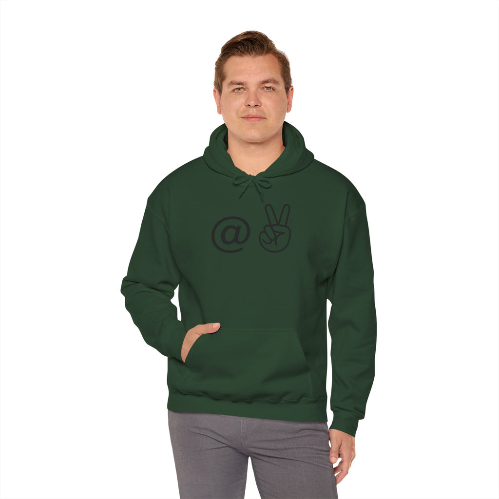 At Peace Minimal Hand Graphic Hoodie — Peaceful Vibes Unisex Hoodie