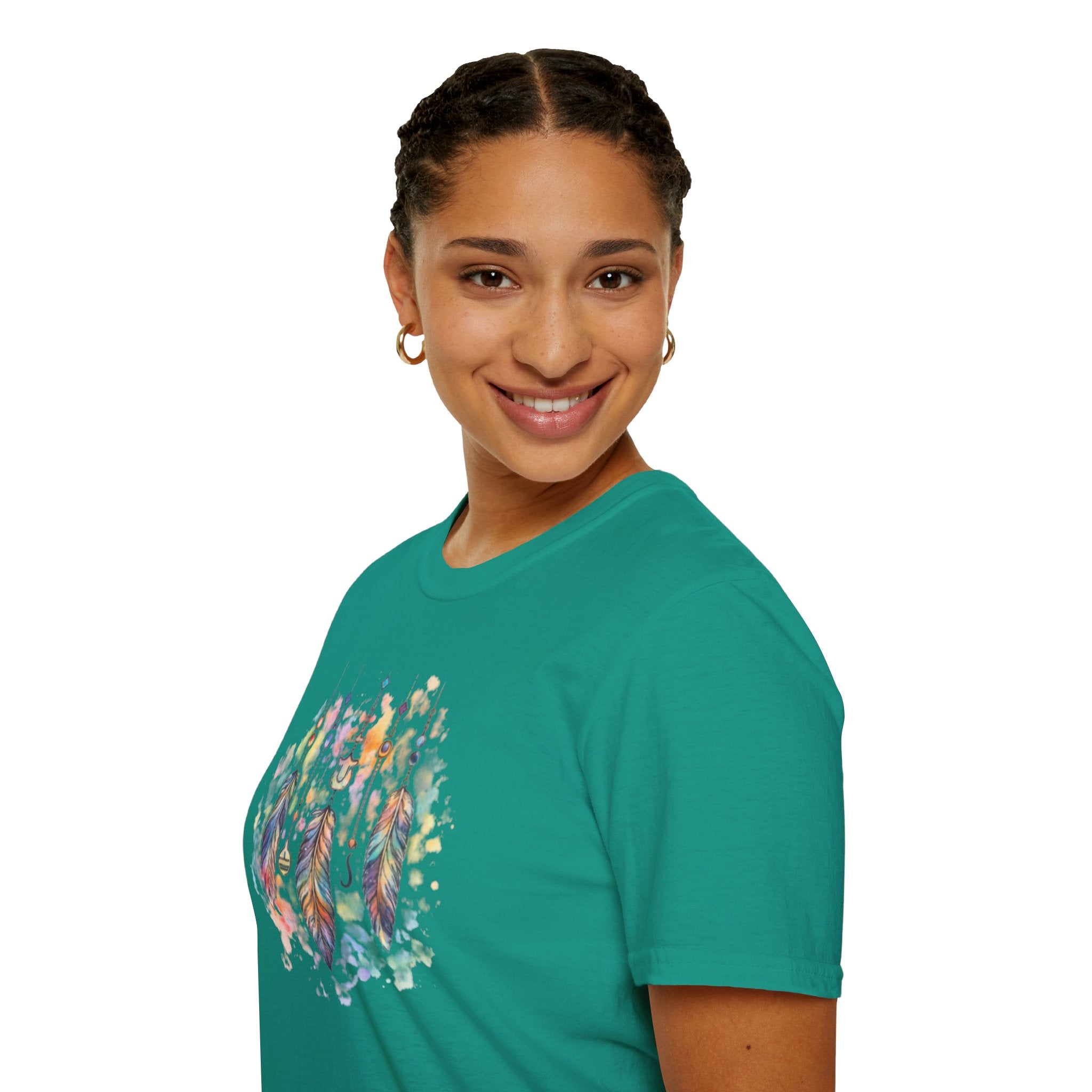 Watercolor Dreamcatcher T-Shirt — Boho Feather Graphic Tee