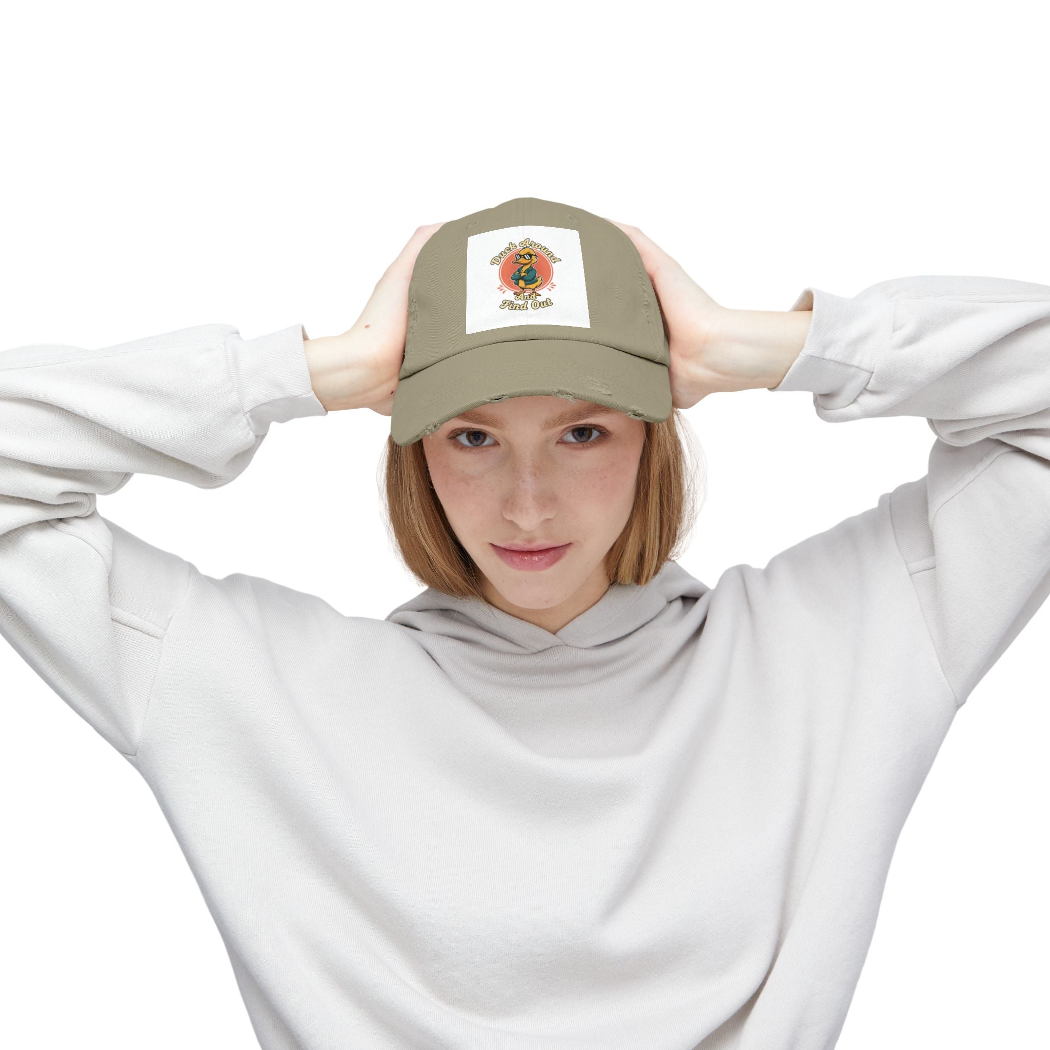Duck Around and Find Out — Vintage Cartoon Distressed Cap
