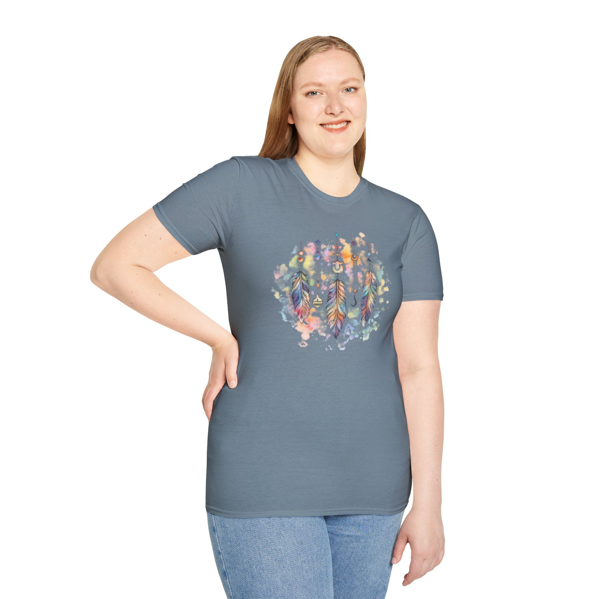 Watercolor Dreamcatcher T-Shirt — Boho Feather Graphic Tee