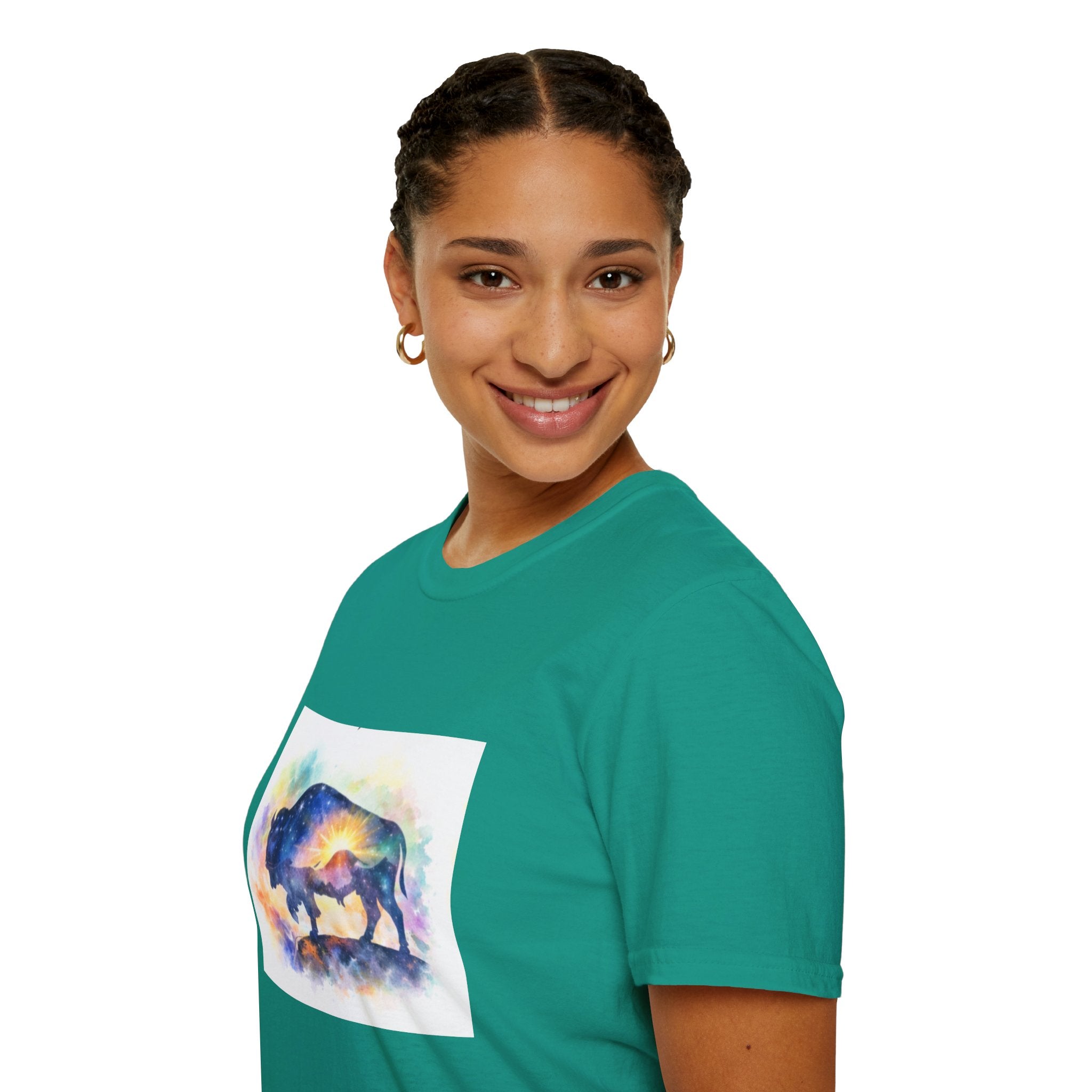 Colorful Watercolor Bison T-Shirt