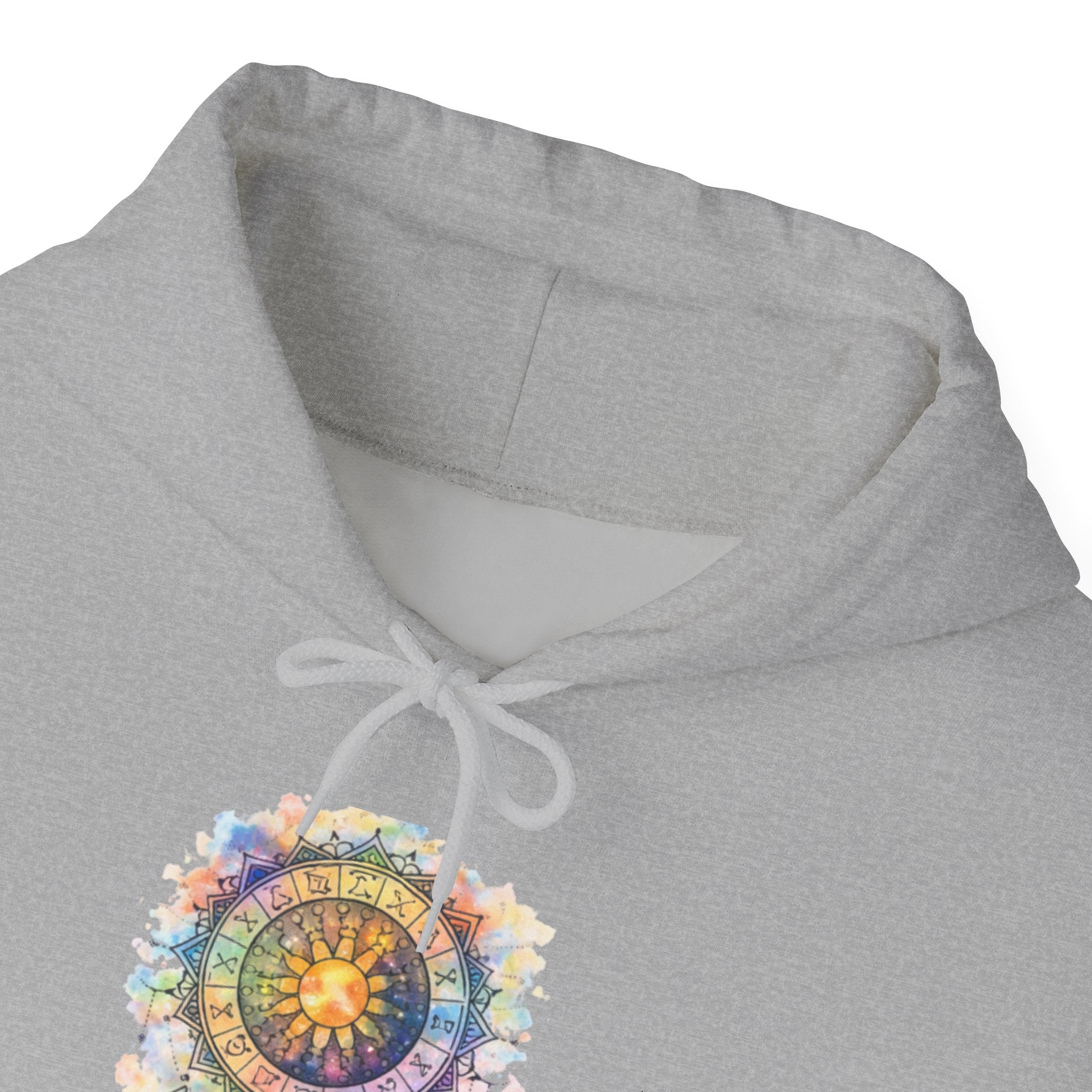 Astrology Compass Hoodie — Boho Tie-Dye Mandala Graphic