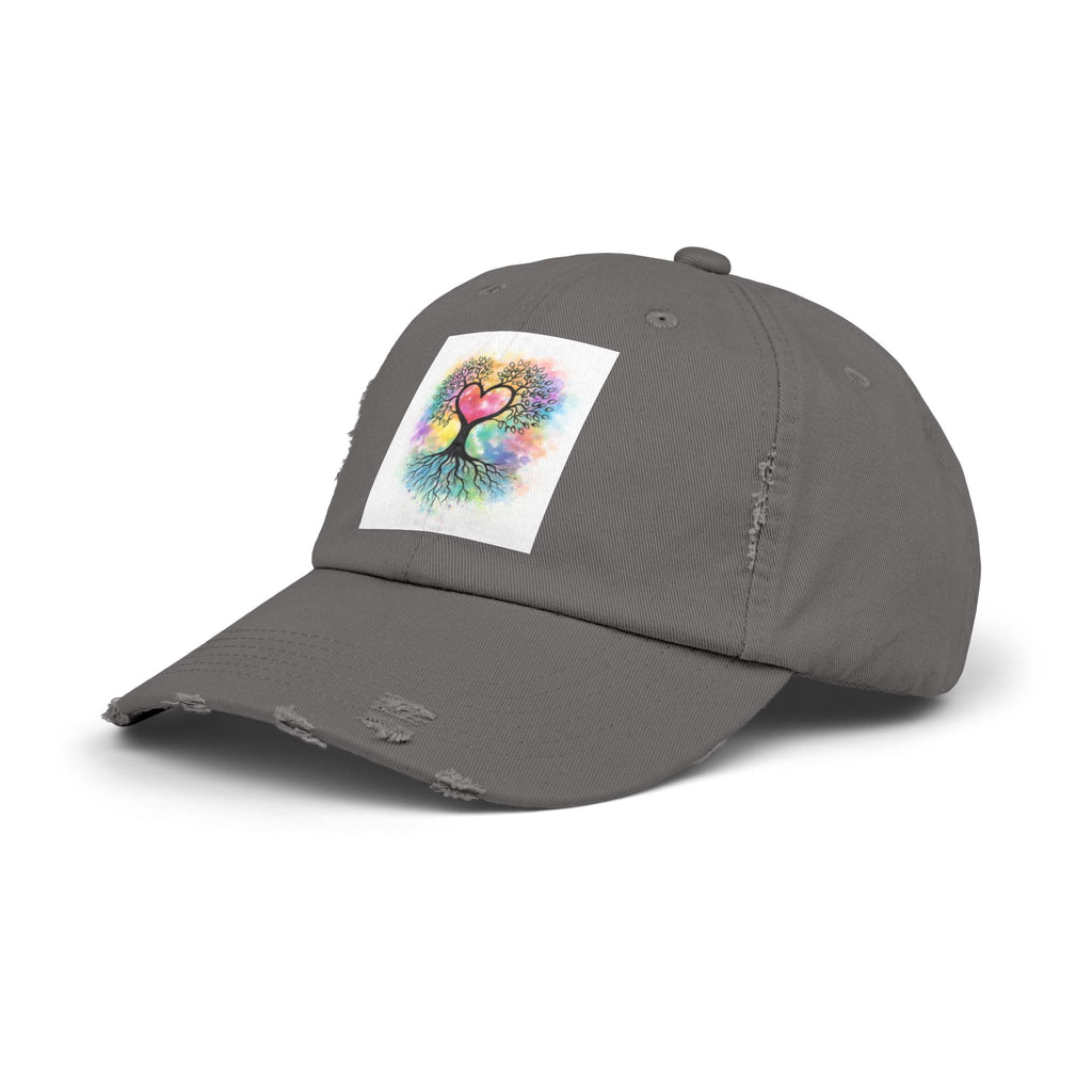Water color Tree of Life Distressed Hat