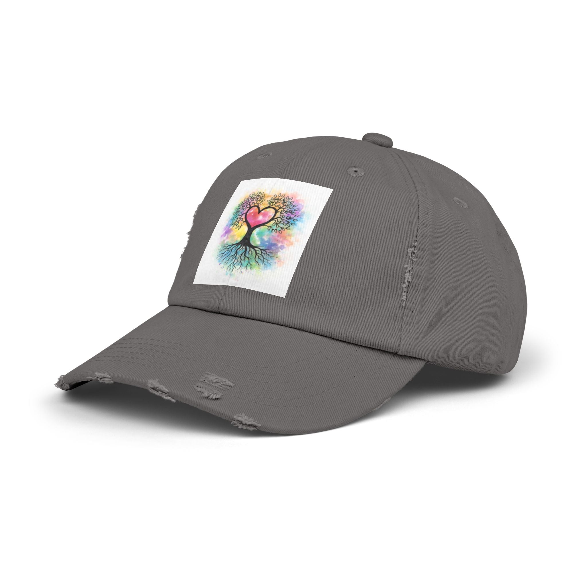 Water color Tree of Life Distressed Hat