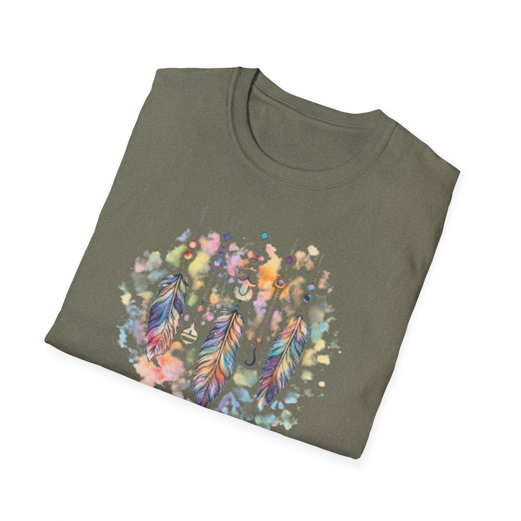 Watercolor Dreamcatcher T-Shirt — Boho Feather Graphic Tee