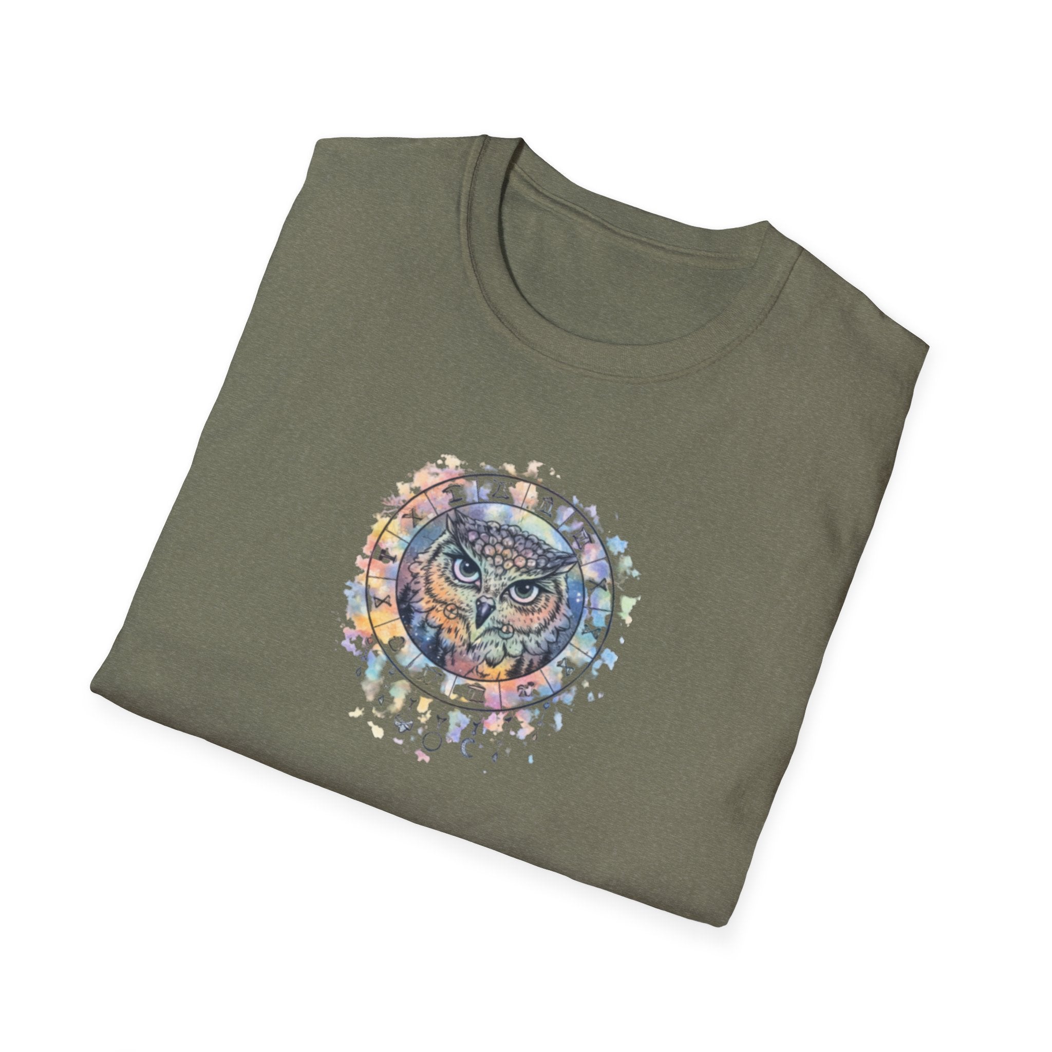 Watercolor Owl Mandala Spiritual T-Shirt Unisex