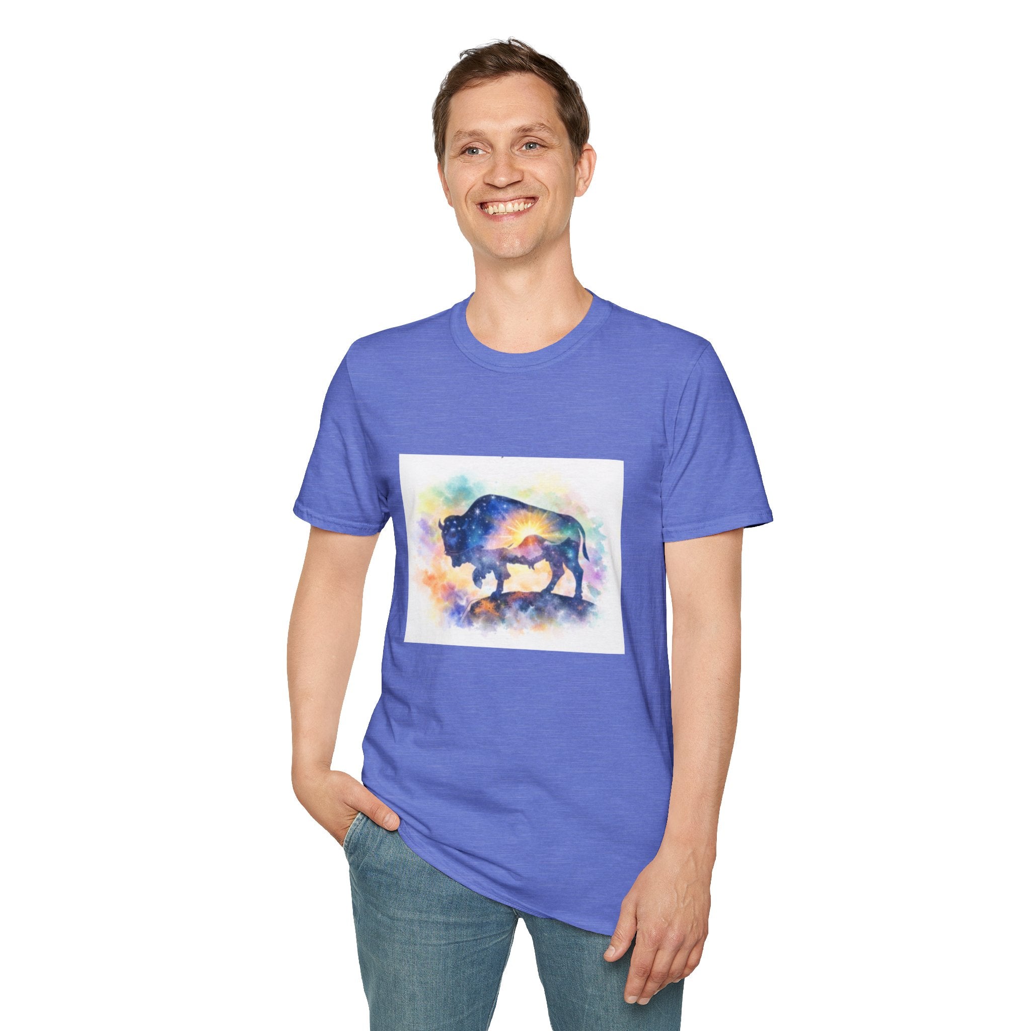 Colorful Watercolor Bison T-Shirt
