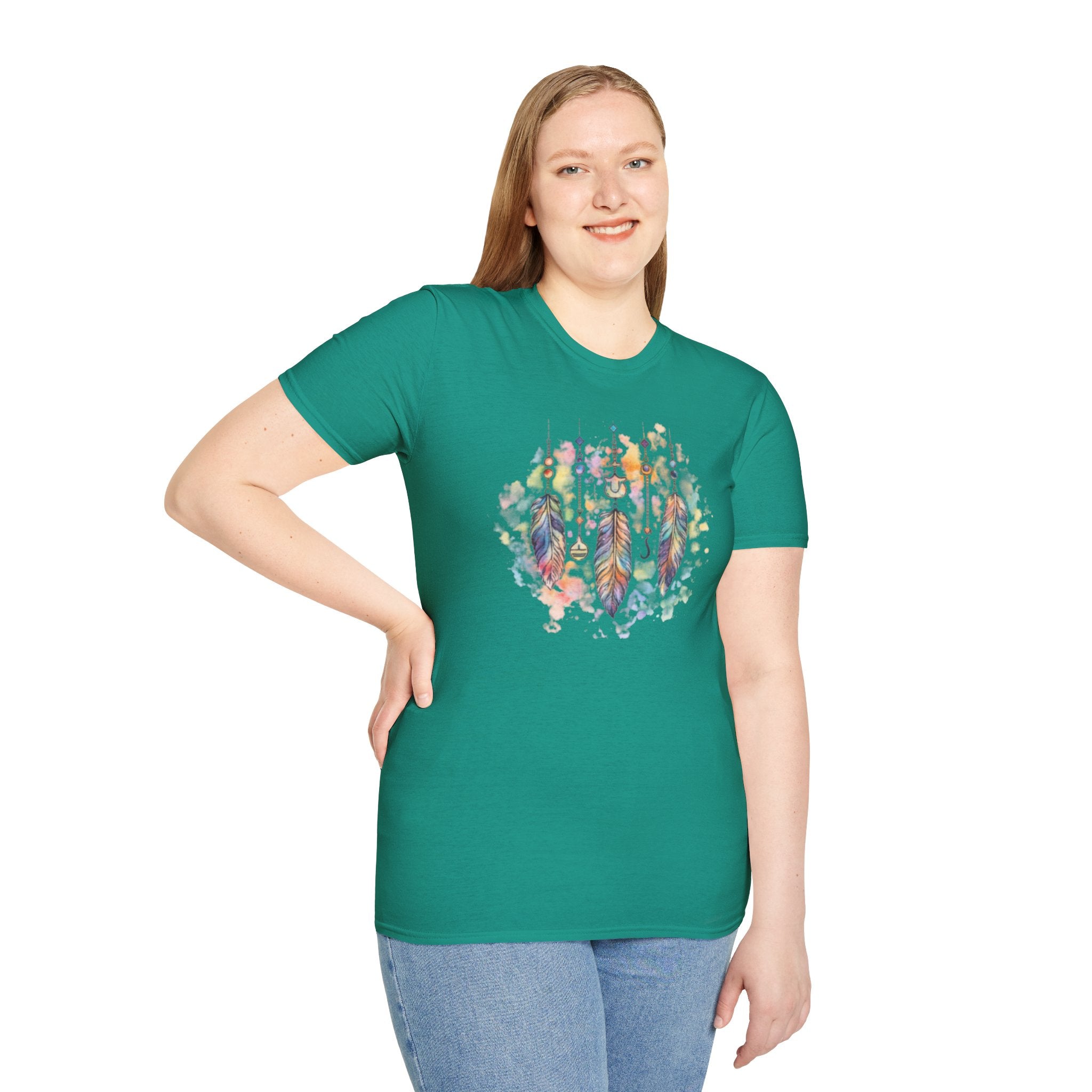 Watercolor Dreamcatcher T-Shirt — Boho Feather Graphic Tee