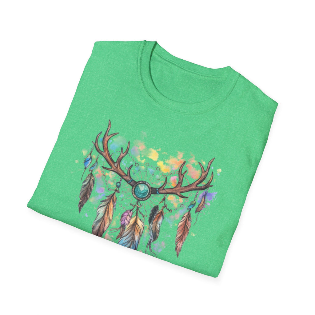 Boho Antler Dreamcatcher Watercolor T-Shirt