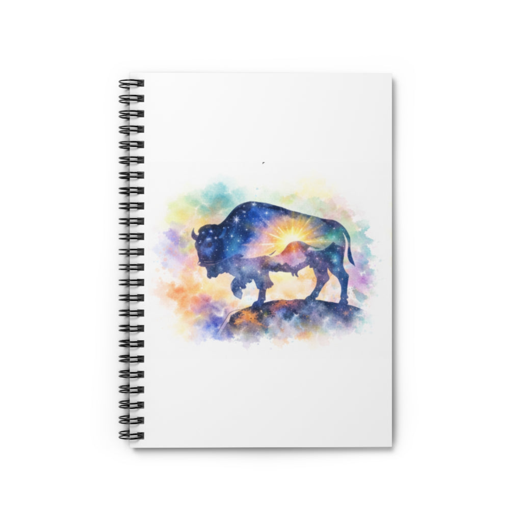 Watercolor Bison Spiral Notebook