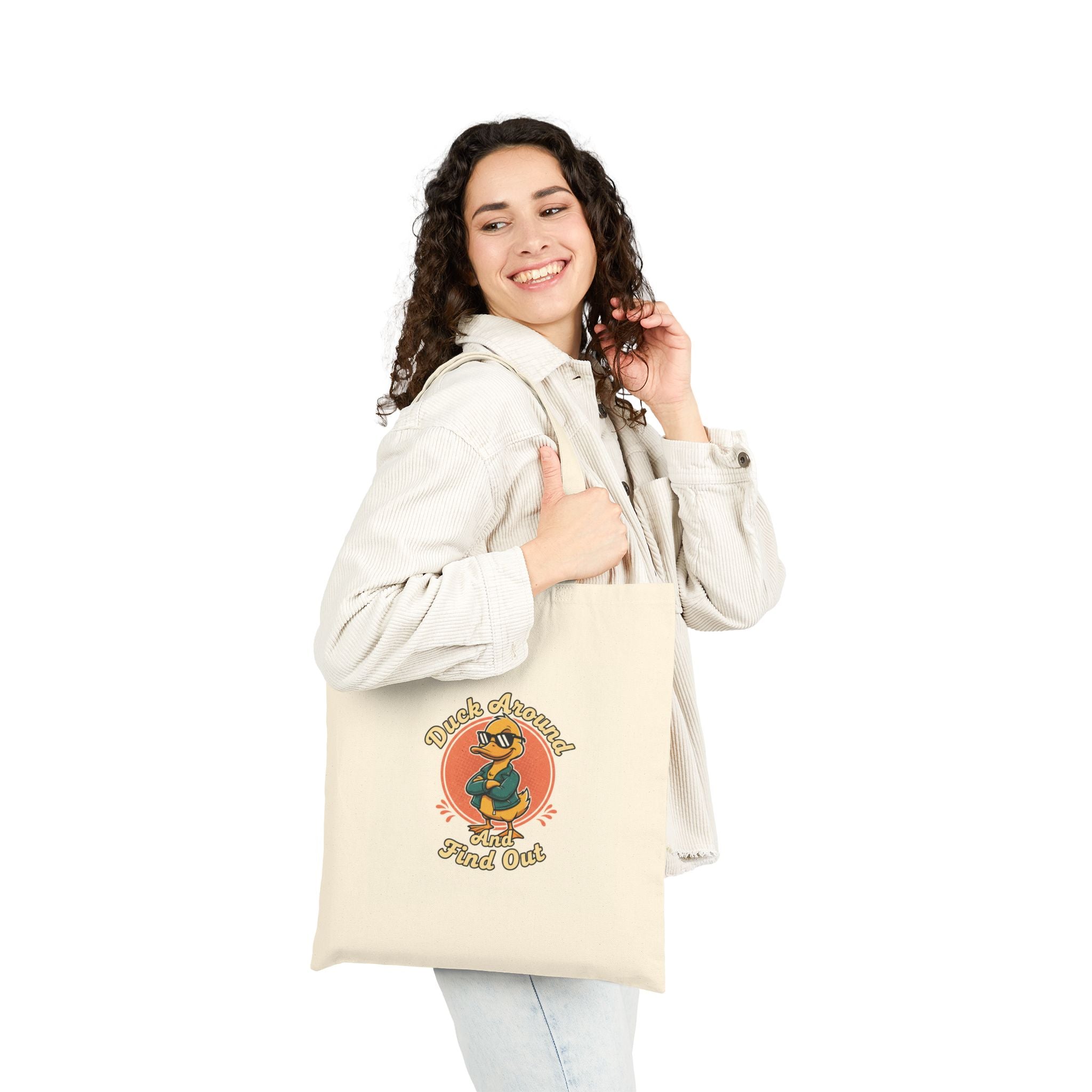 'Duck Around' Canvas Tote Bag