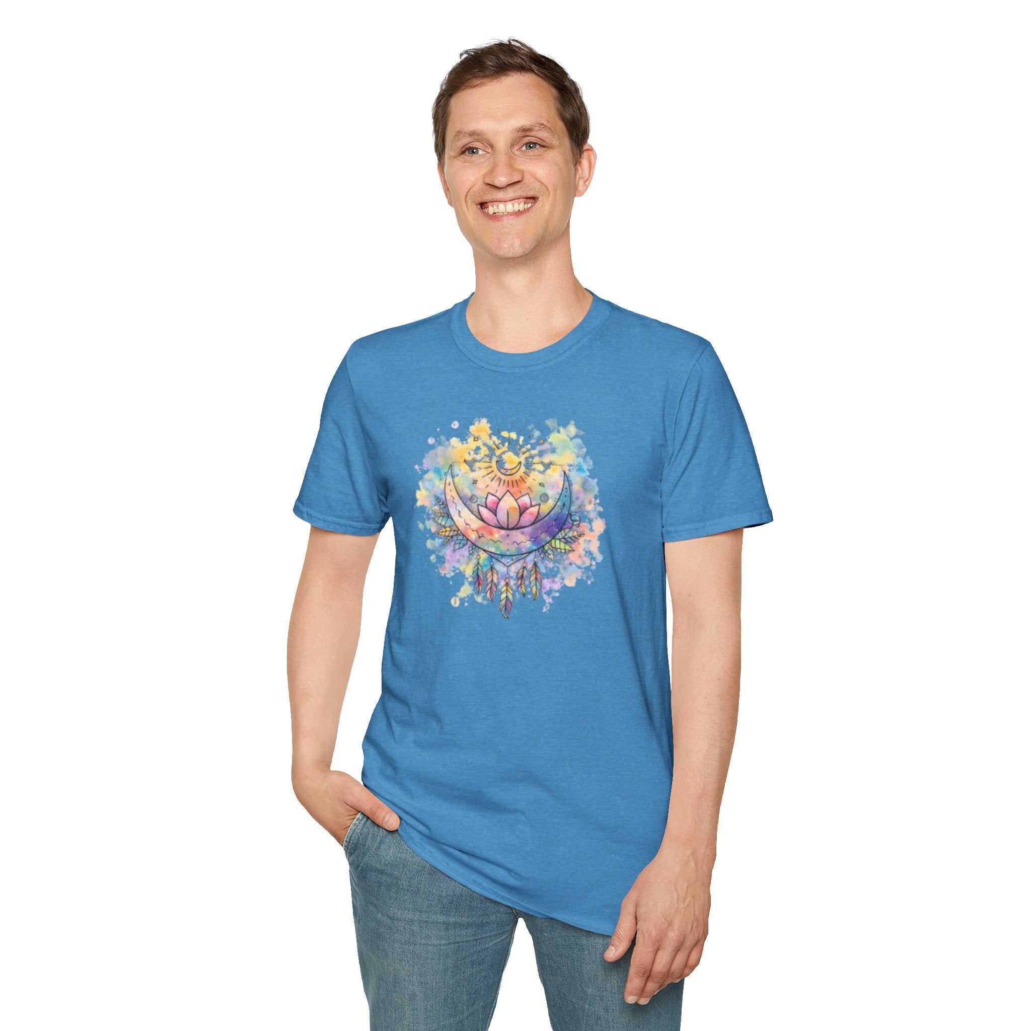 Lotus Dreamcatcher Watercolor T-Shirt — Sun & Feather Spiritual Tee