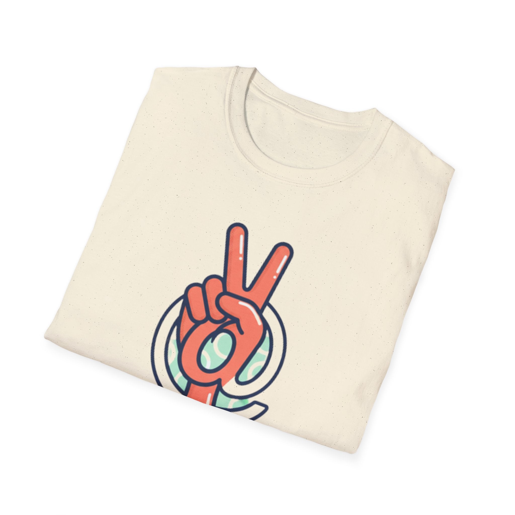 Peace Sign Hand T-Shirt | Retro Vibes, Minimal Graphic