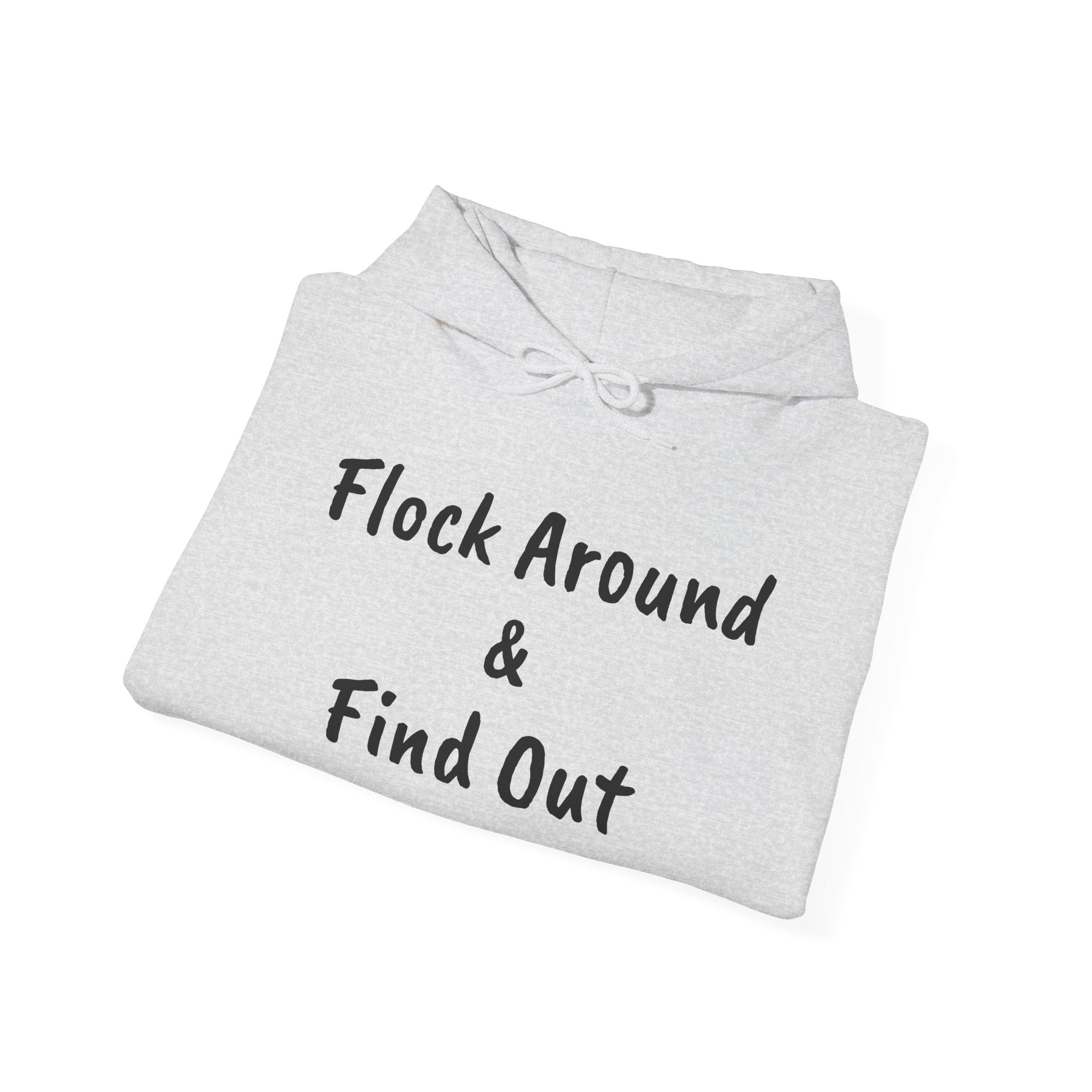 Flock Around & Find Out Hoodie | Funny Typography Pullover