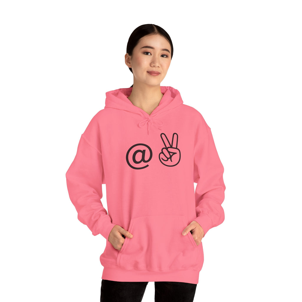 At Peace Minimal Hand Graphic Hoodie — Peaceful Vibes Unisex Hoodie