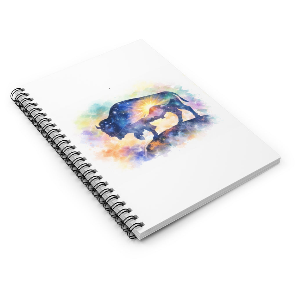Watercolor Bison Spiral Notebook