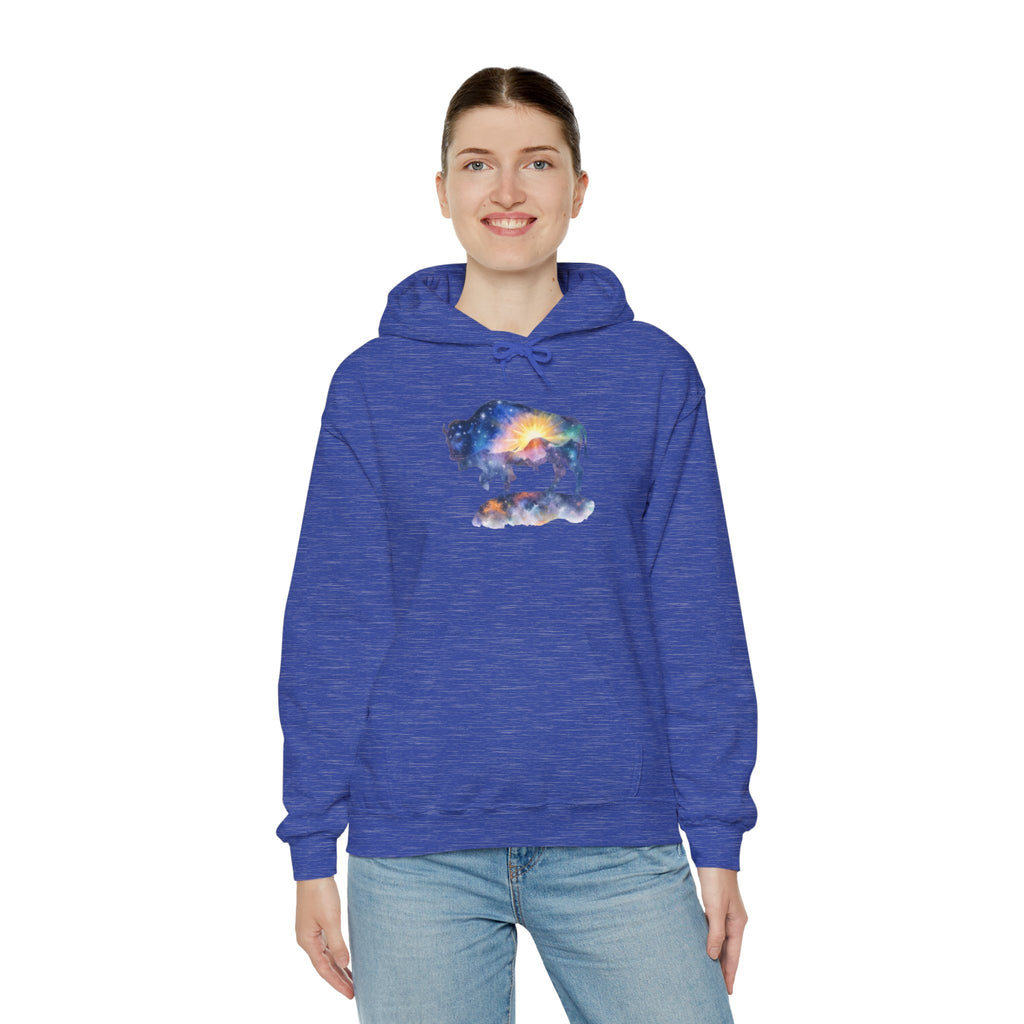 Colorful Bison Graphic Pullover