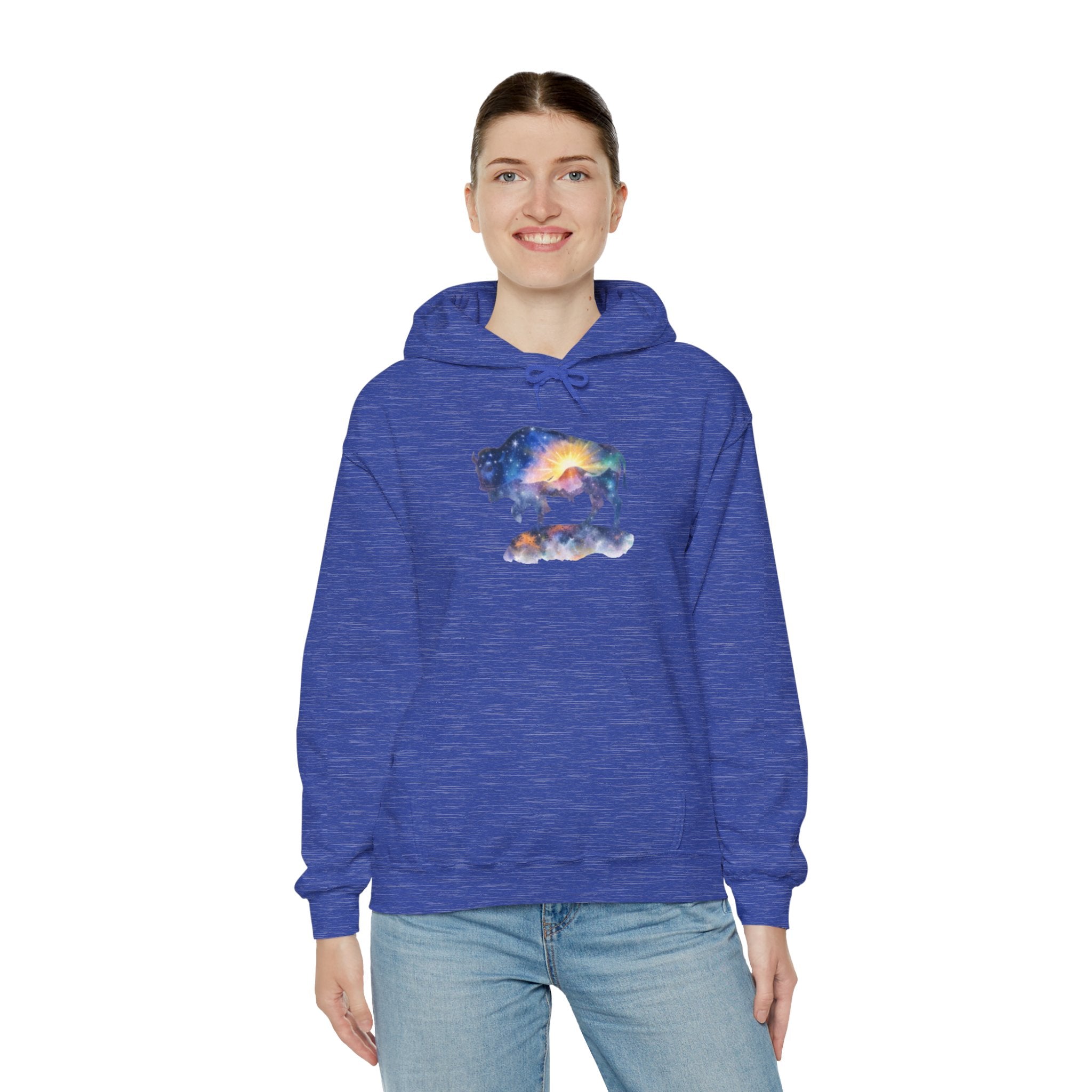 Colorful Bison Graphic Pullover