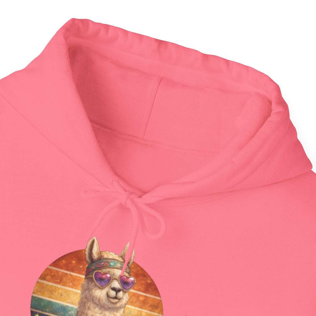 No Drama Llama Hoodie – Retro Sunset Graphic Pullover