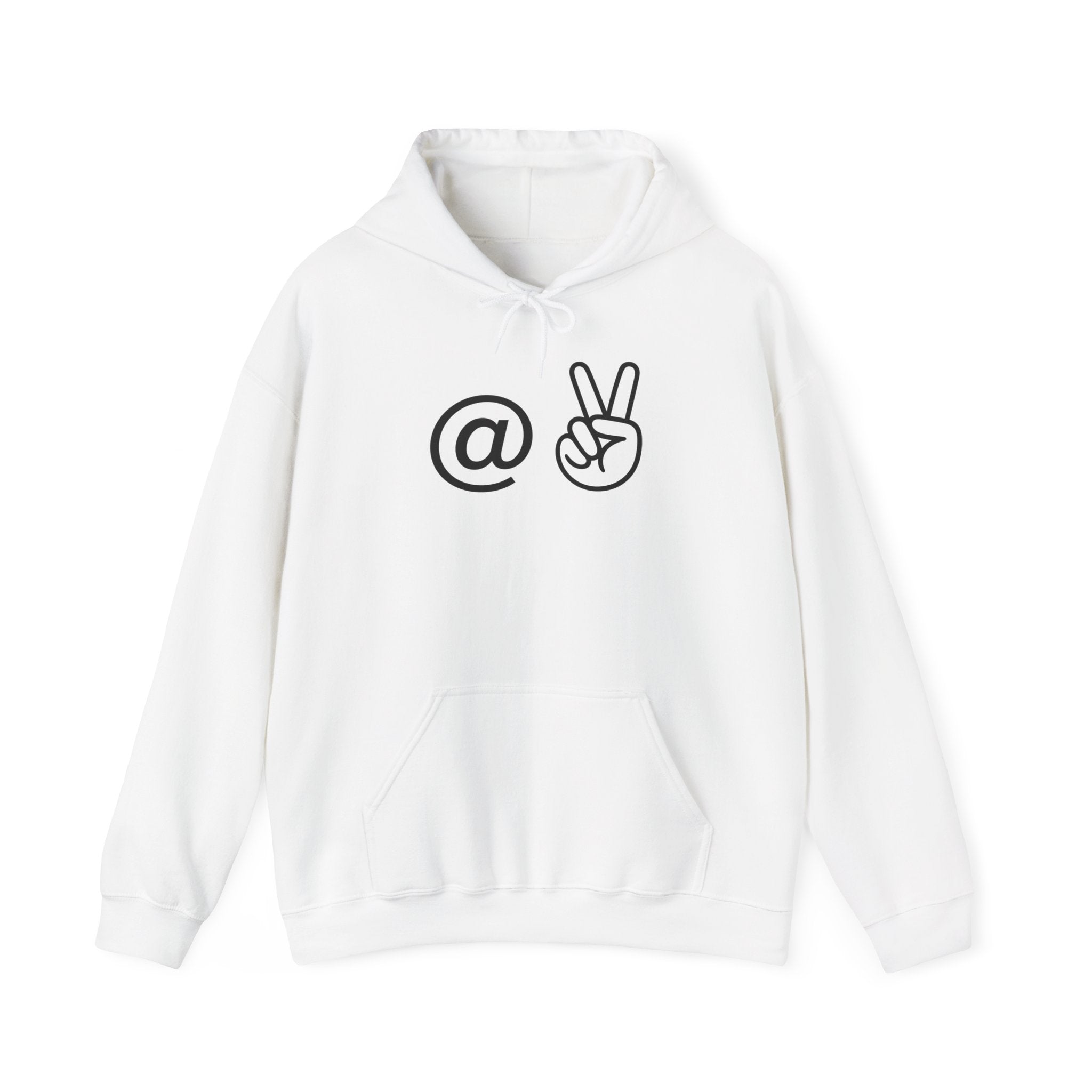 At Peace Minimal Hand Graphic Hoodie — Peaceful Vibes Unisex Hoodie