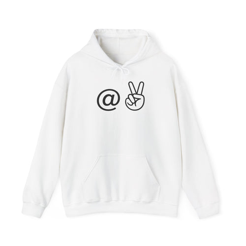 At Peace Minimal Hand Graphic Hoodie — Peaceful Vibes Unisex Hoodie
