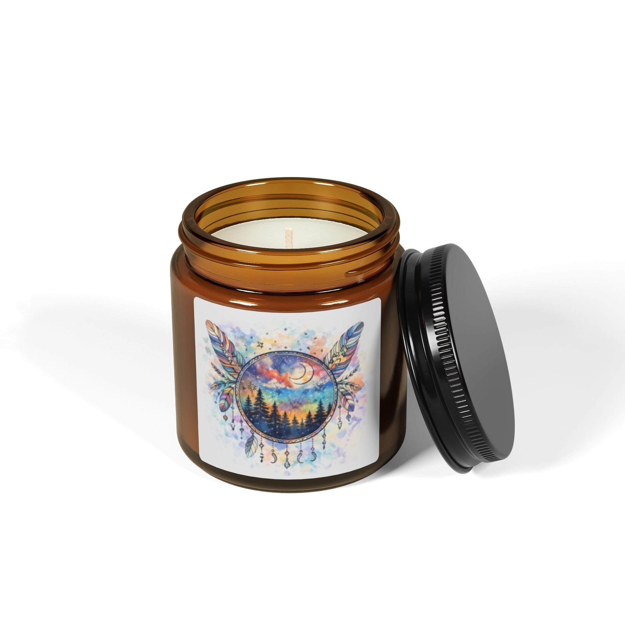 Dreamcatcher Amber Soy Candle —  Boho Home Decor
