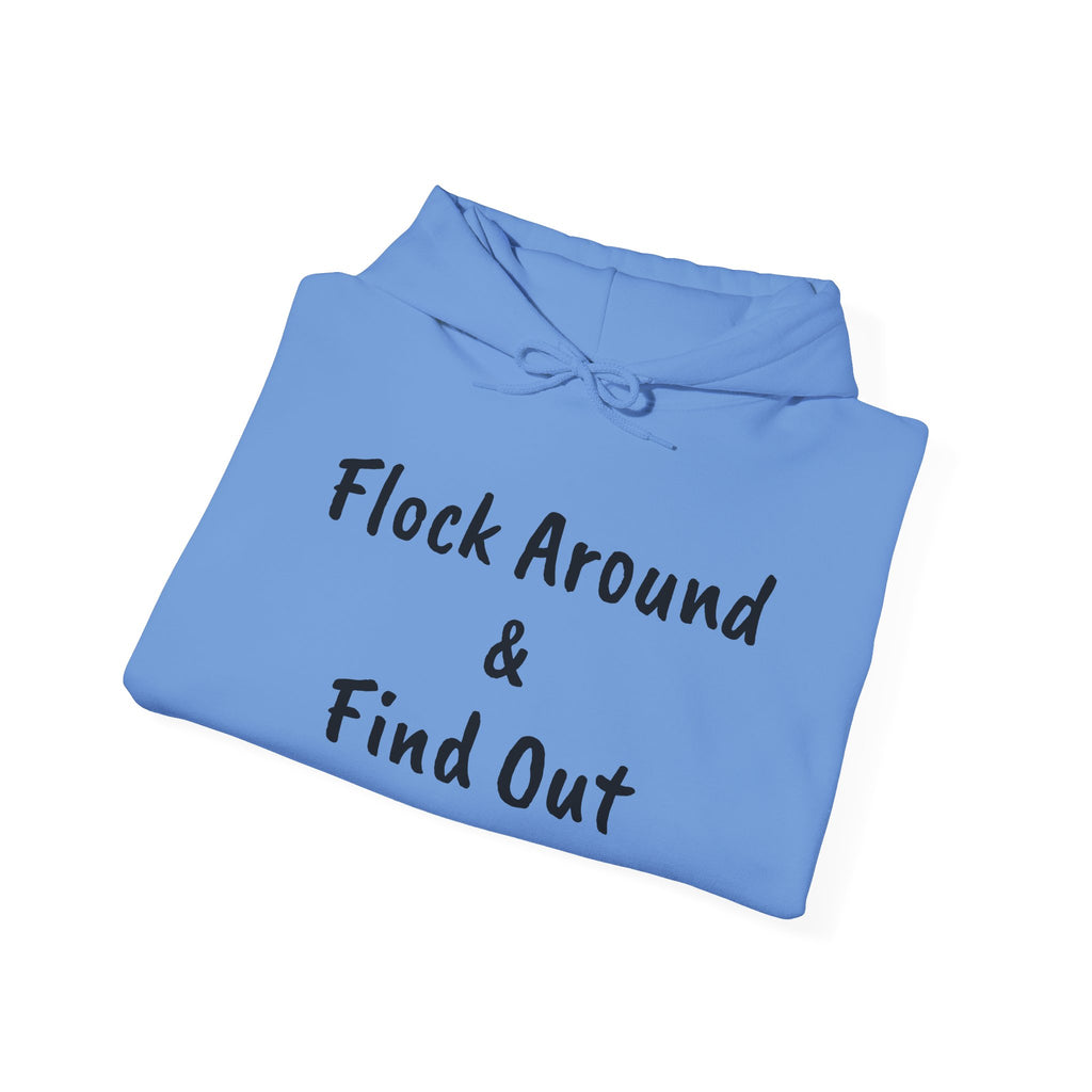 Flock Around & Find Out Hoodie | Funny Typography Pullover
