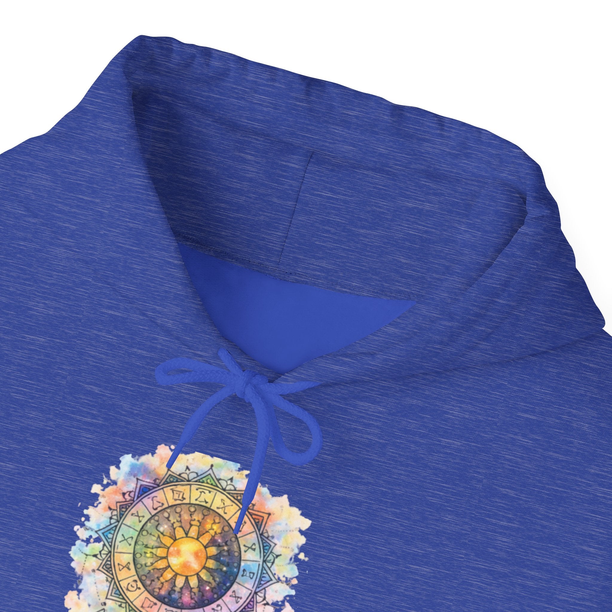 Astrology Compass Hoodie — Boho Tie-Dye Mandala Graphic
