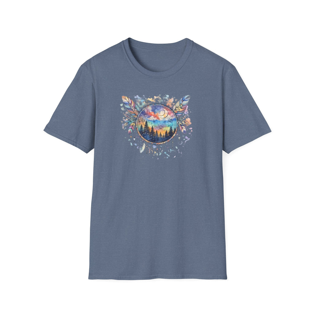 Watercolor Dreamcatcher Sunset T-Shirt — Boho Spiritual Tee
