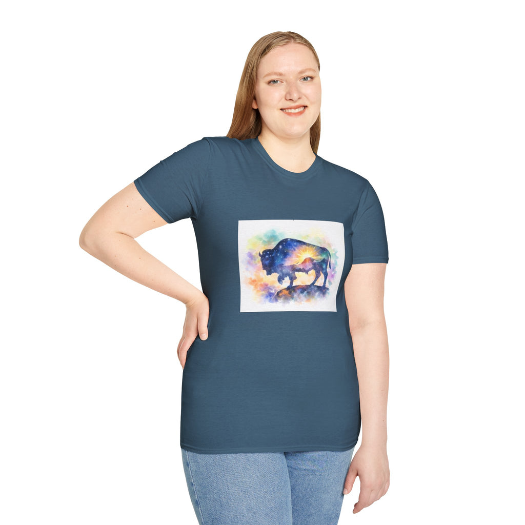 Colorful Watercolor Bison T-Shirt