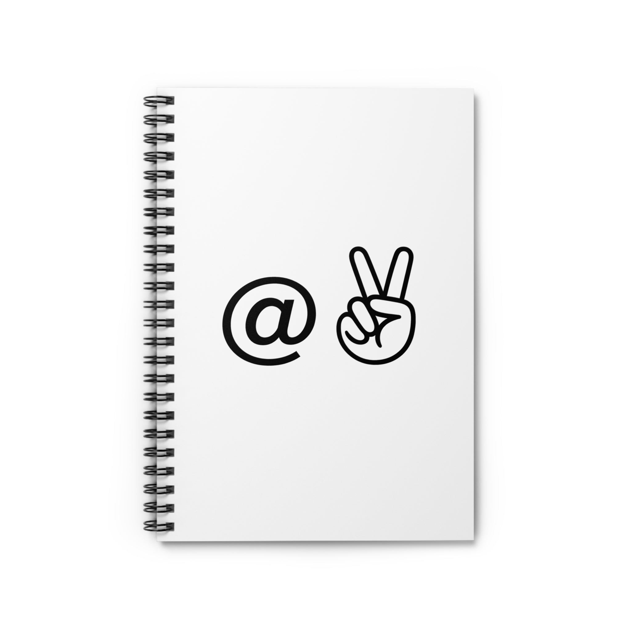 At symbol and peace sign Spiral Notebook | Ruled Notebook