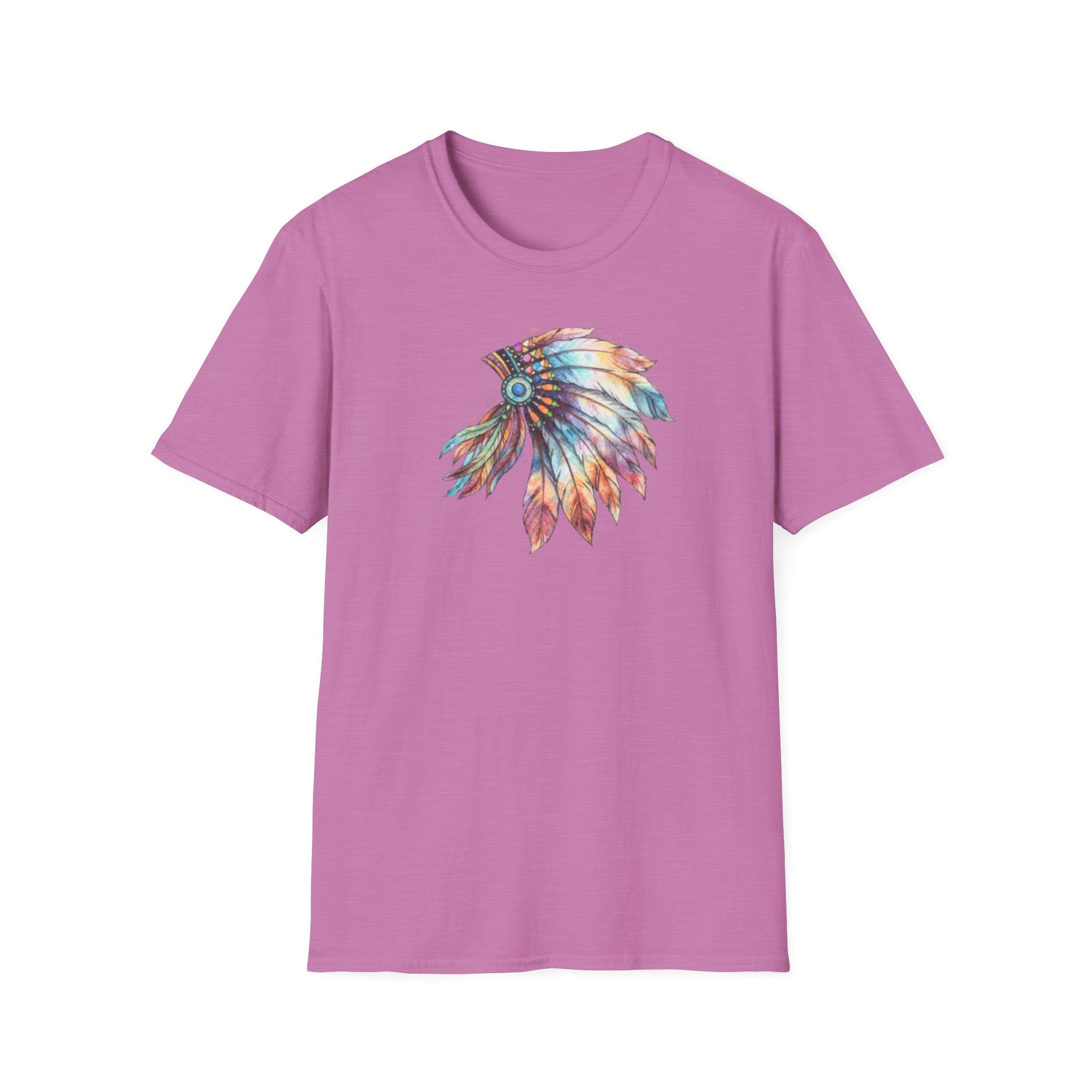 Native American Watercolor Headdress T-Shirt