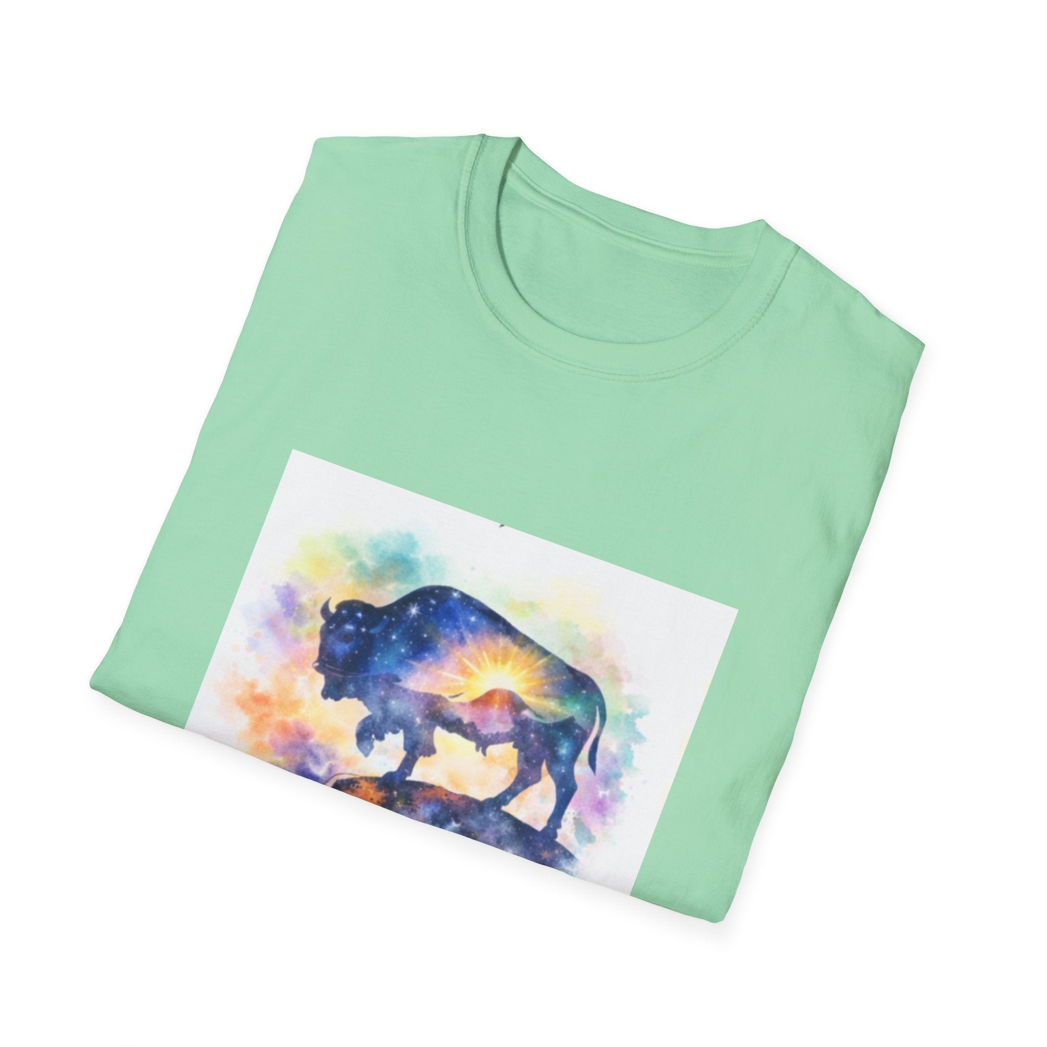 Colorful Watercolor Bison T-Shirt